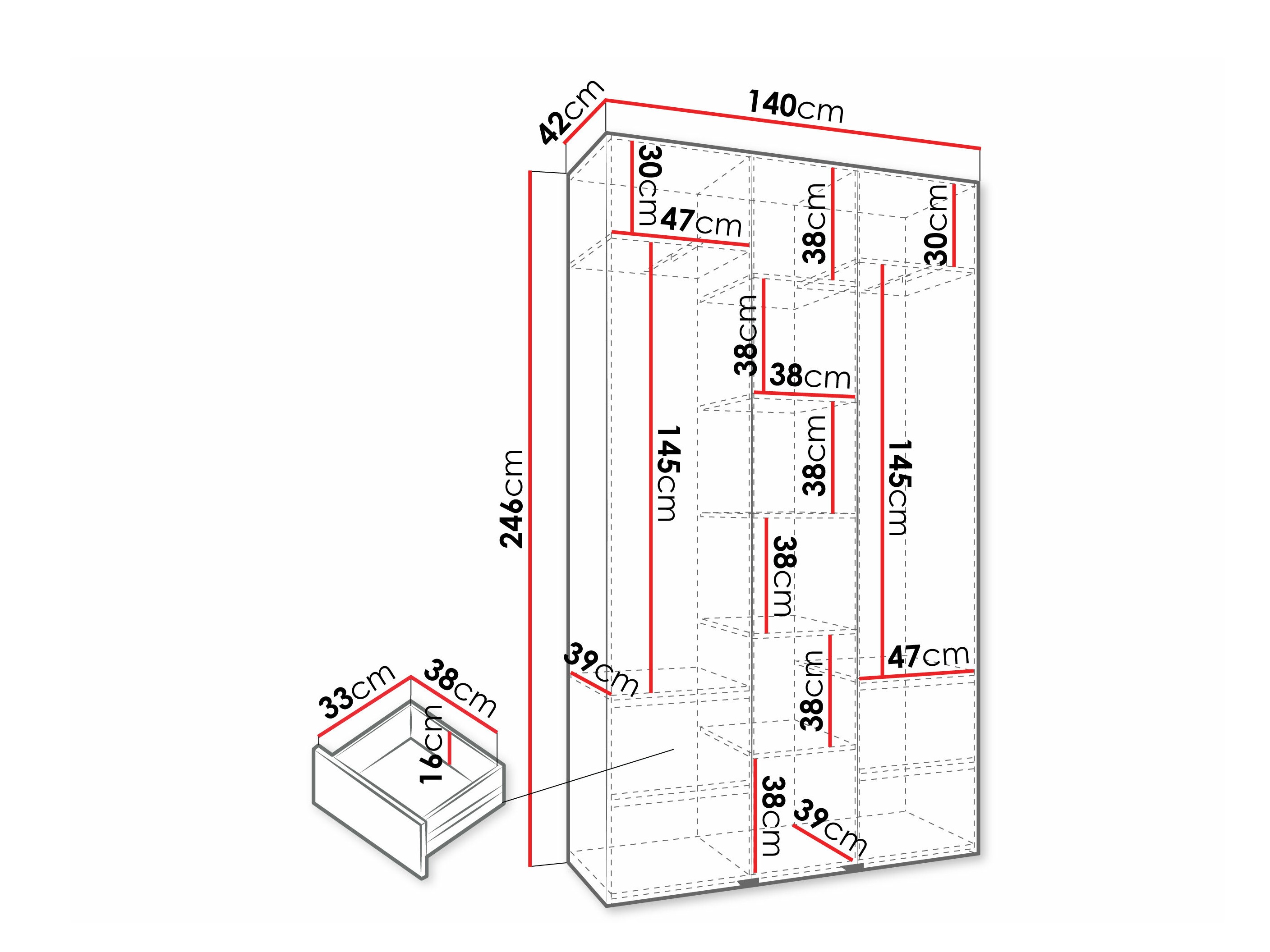 Skapis Hartford 573 (Balts)