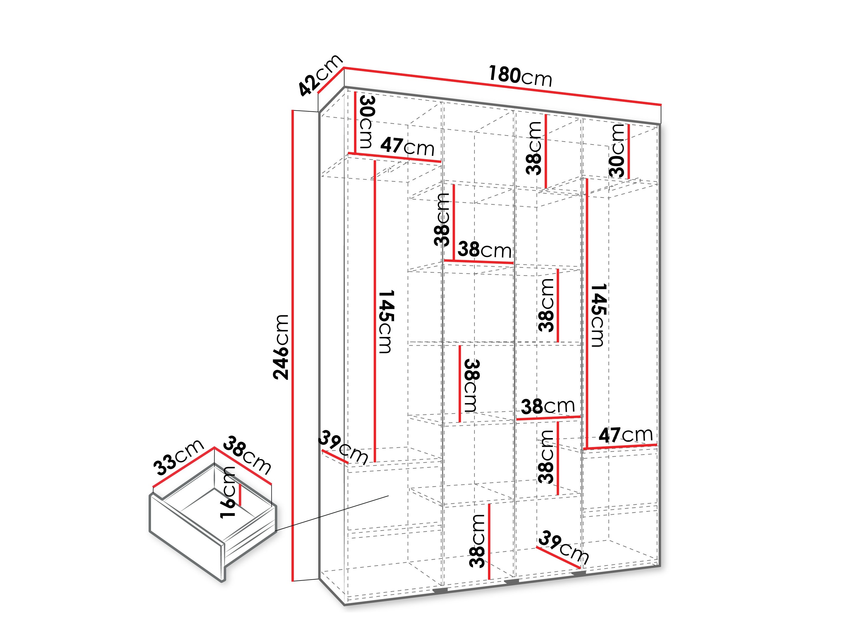 Шкаф Hartford 574 (Белый)