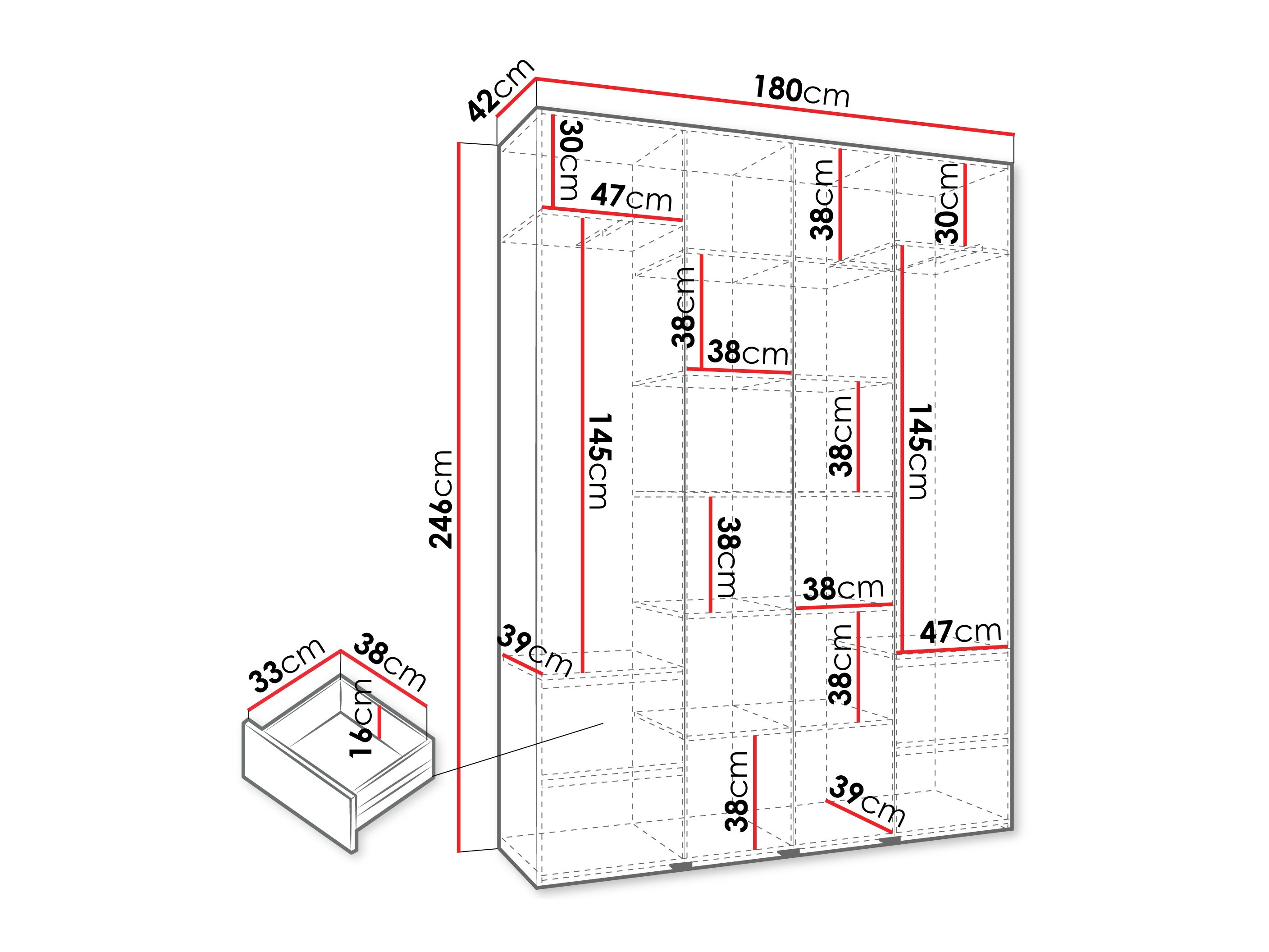Шкаф Hartford 574 (Белый)