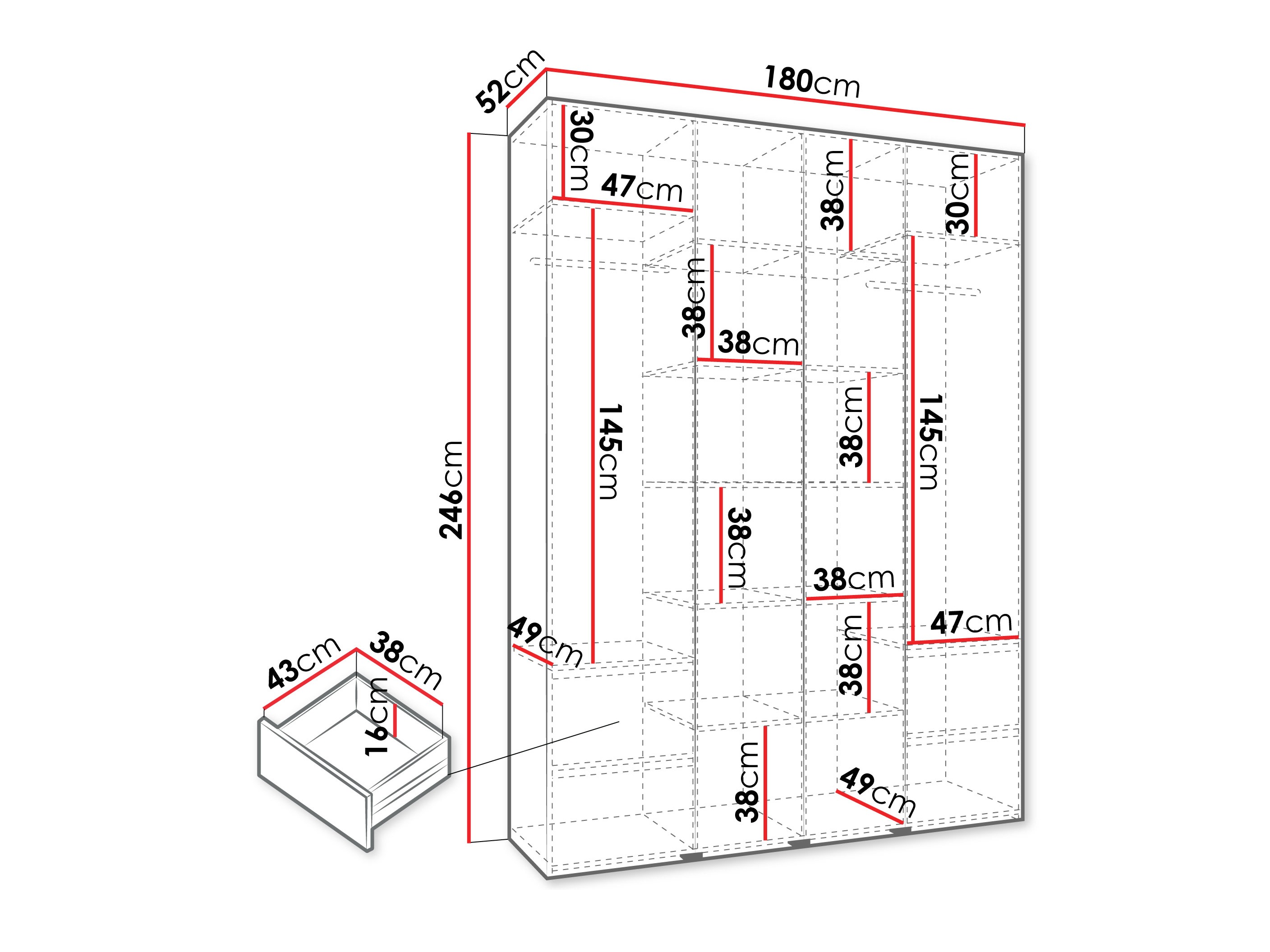 Шкаф Hartford 574 (Белый)