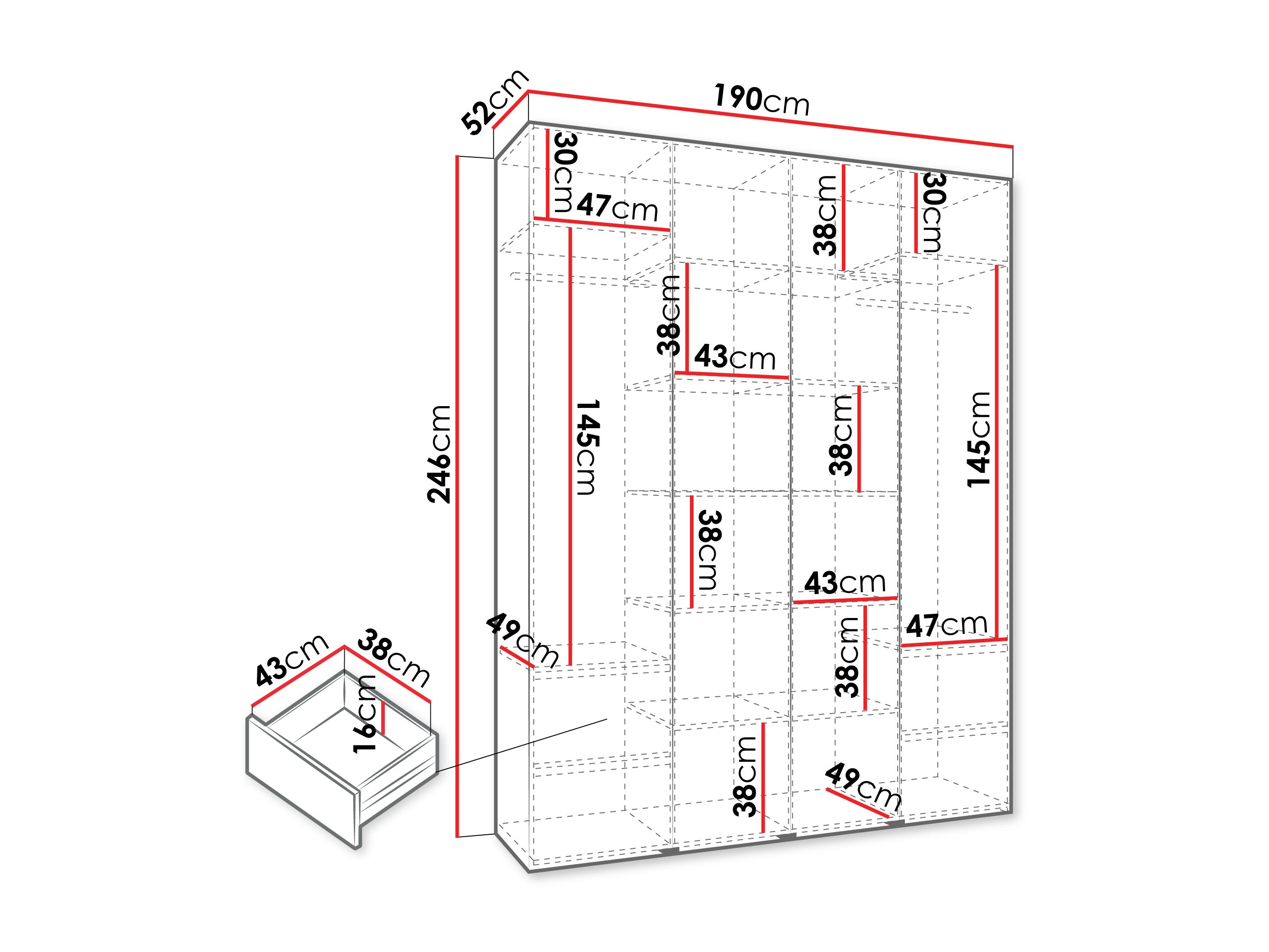 Шкаф Hartford 574 (Белый)