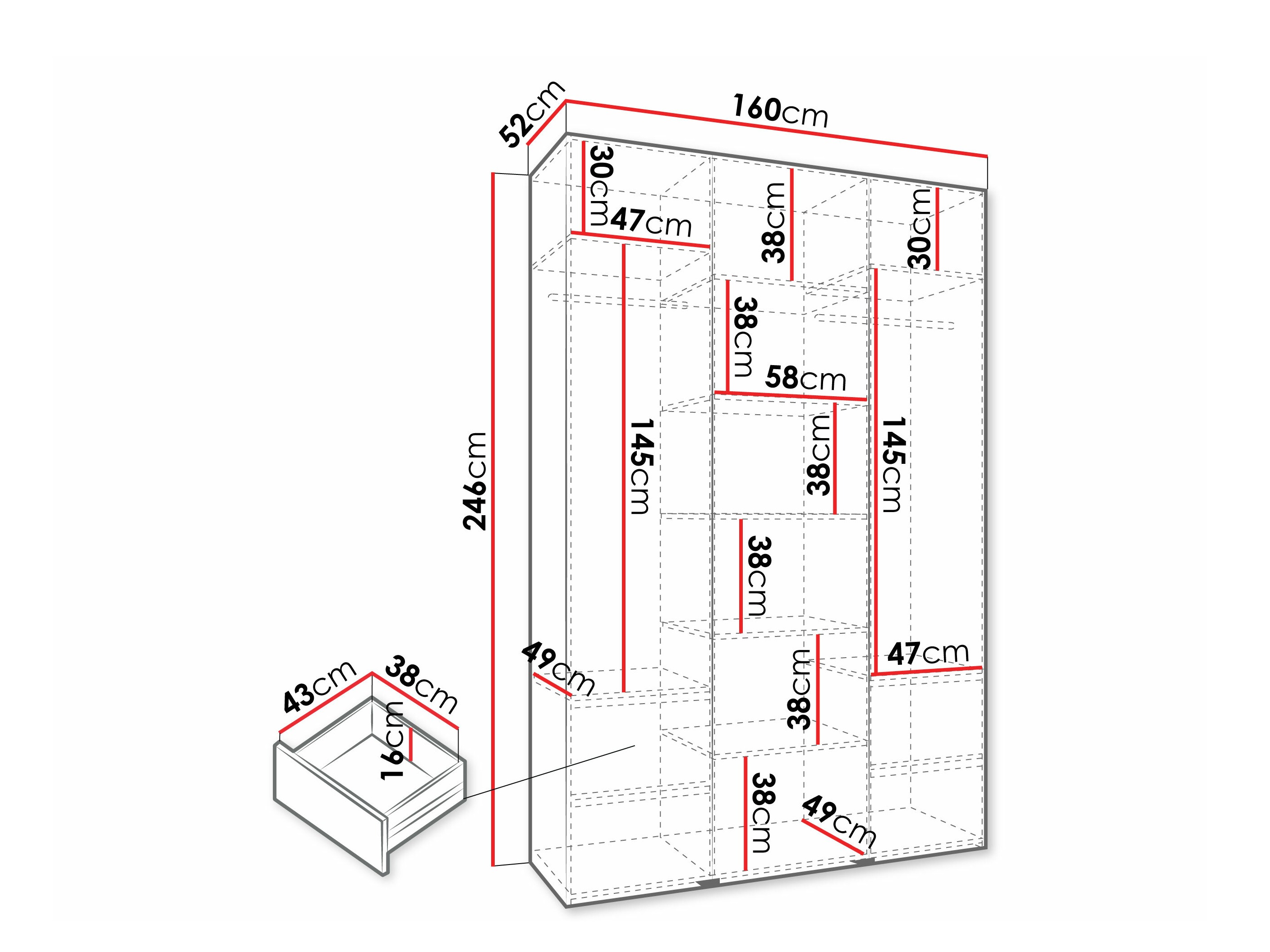 Skapis Hartford 573 (Balts)