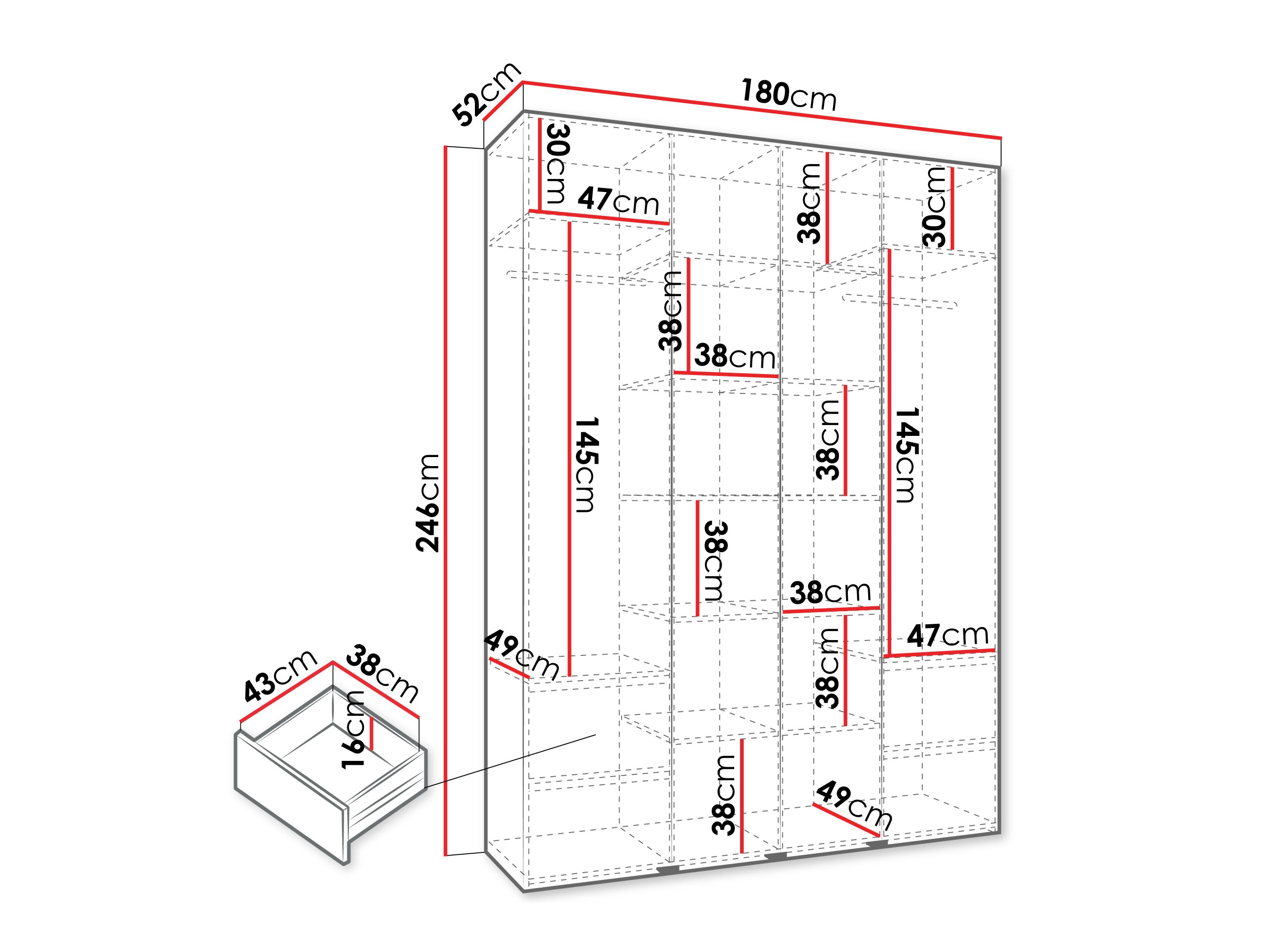 Skapis Hartford 574 (Balts)