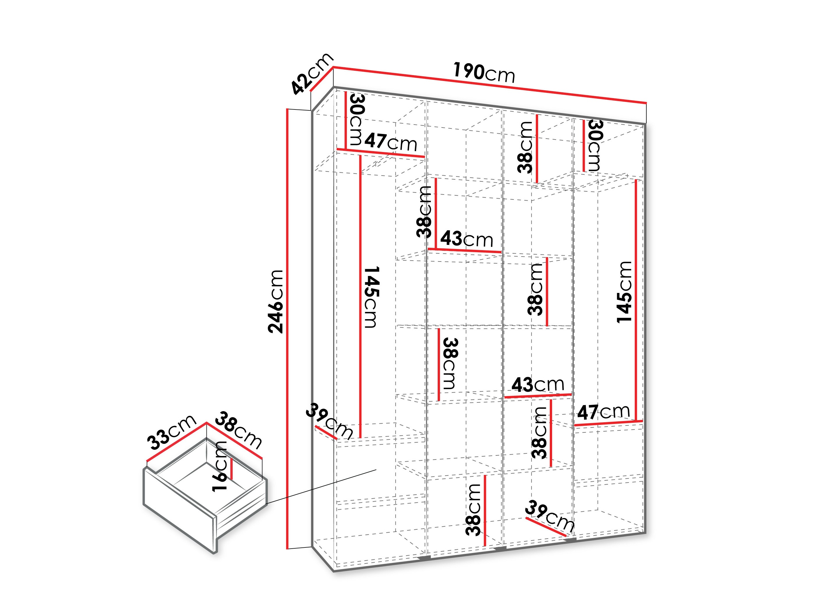 Skapis Hartford 574 (Balts)