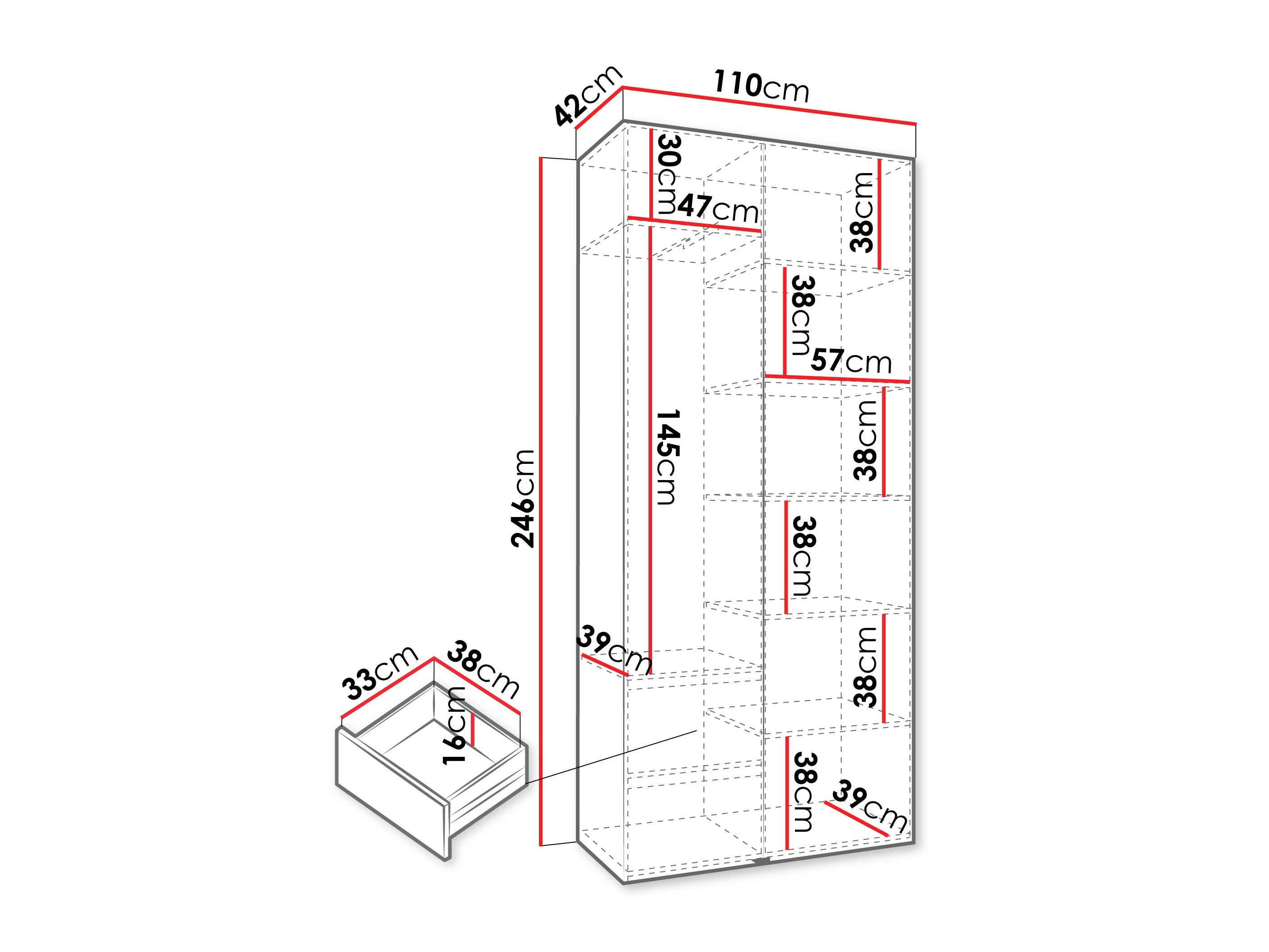 Шкаф Hartford 540 (Белый)