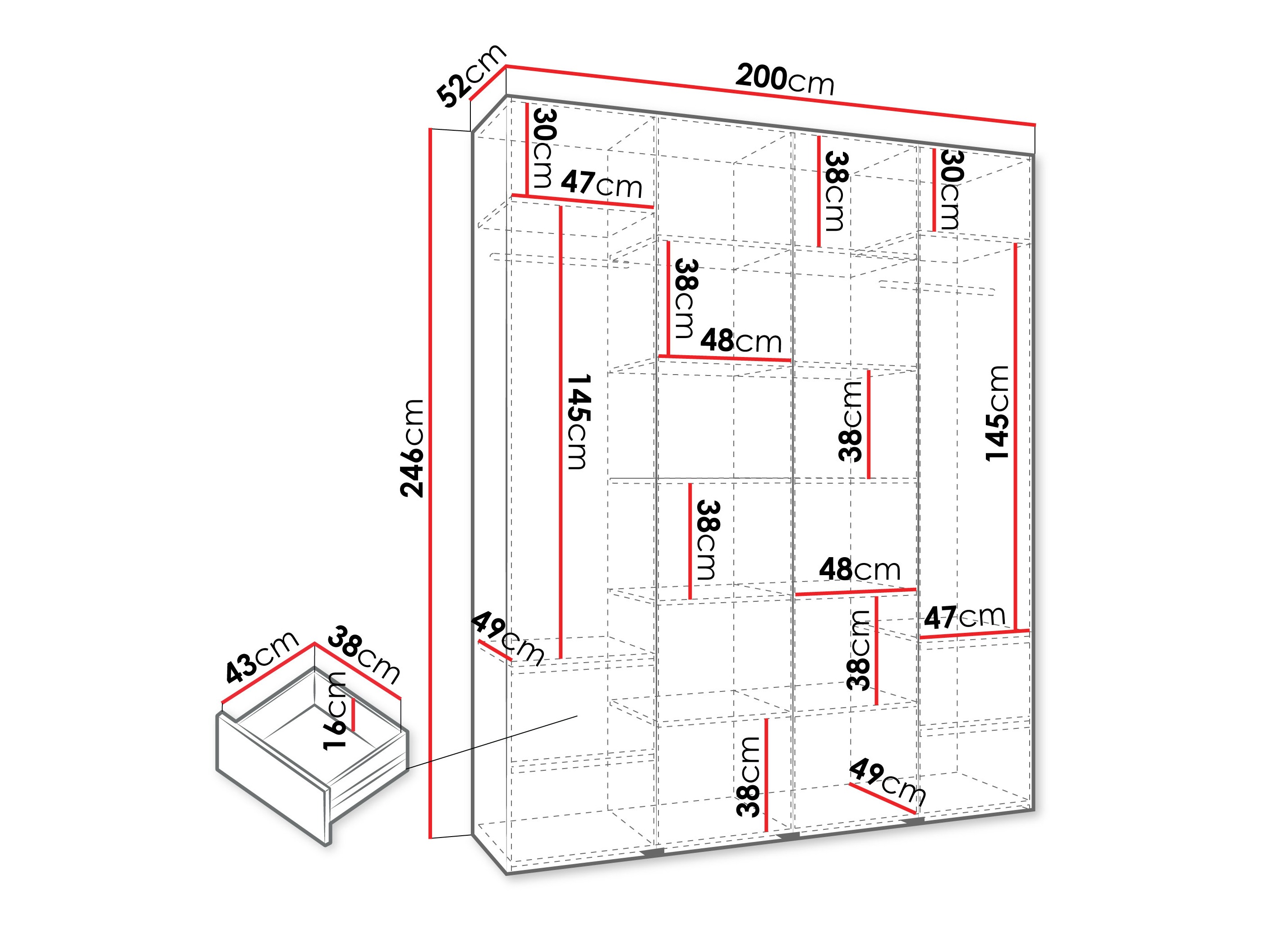 Шкаф Hartford 574 (Белый)