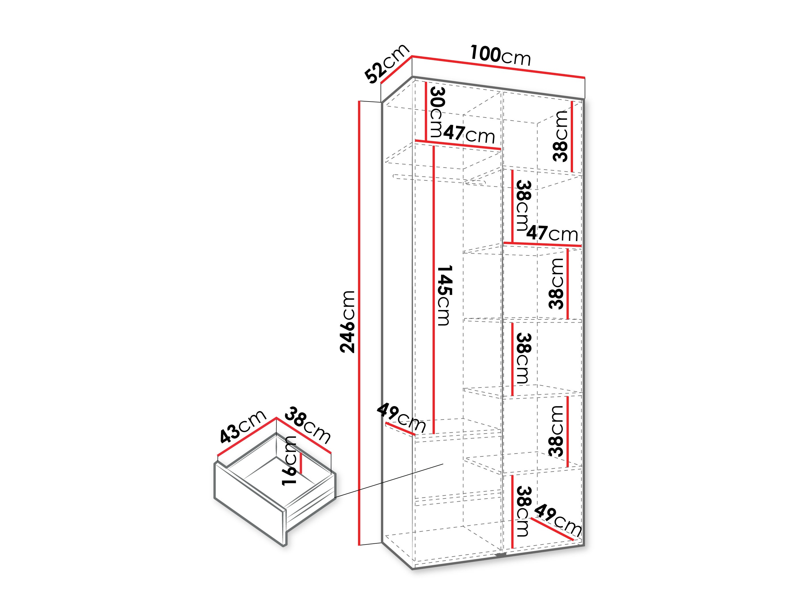 Skapis Hartford 540 (Kašmirs)