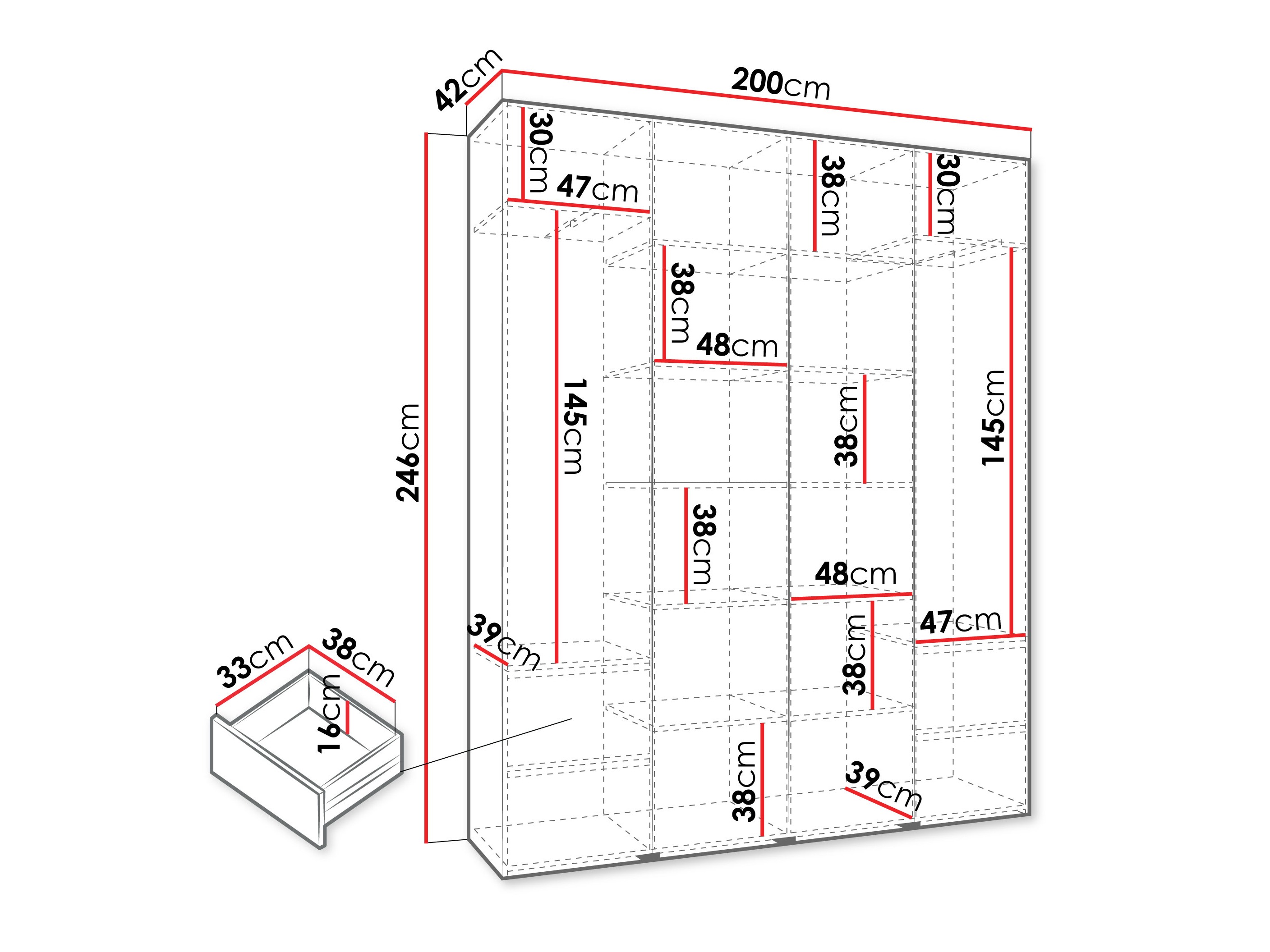 Skapis Hartford 574 (Balts)