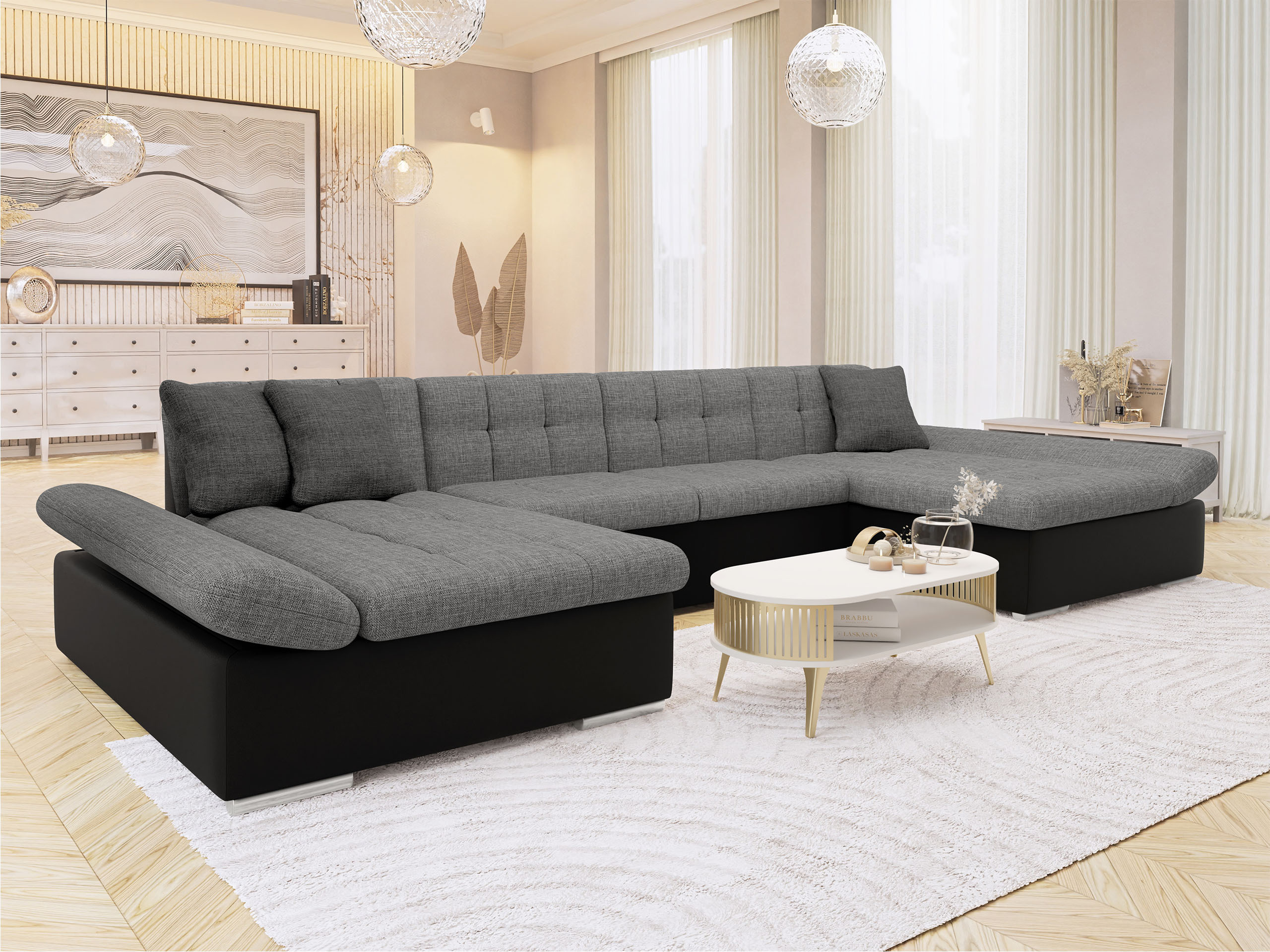 Stūra dīvāns Comfivo Ficus I (Soft 011 + Lux 05 + Lux 06)