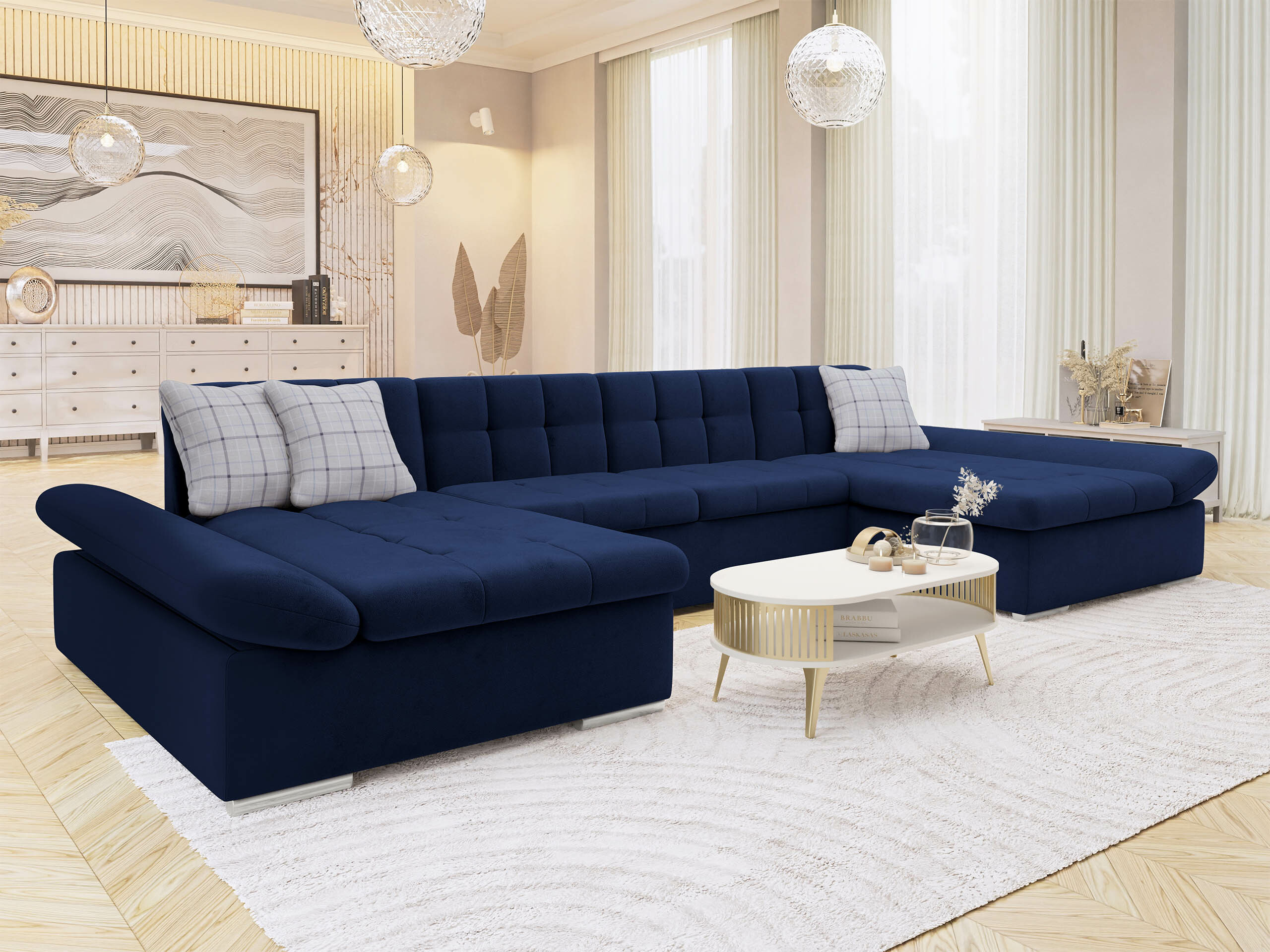 Stūra dīvāns Comfivo Ficus (Magic Velvet 2216 + Senegal 818)