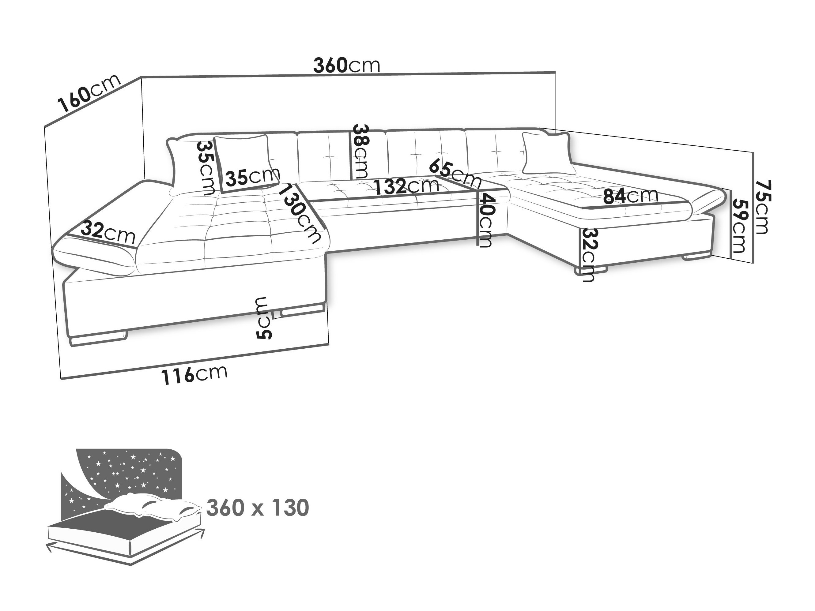 Угловой диван Comfivo 155 (Boss 14)