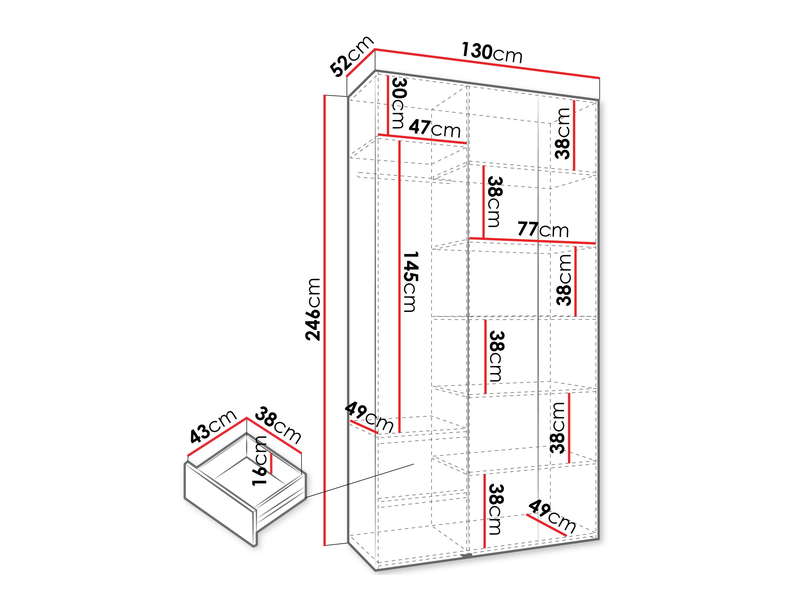Шкаф Hartford 544 (Белый)