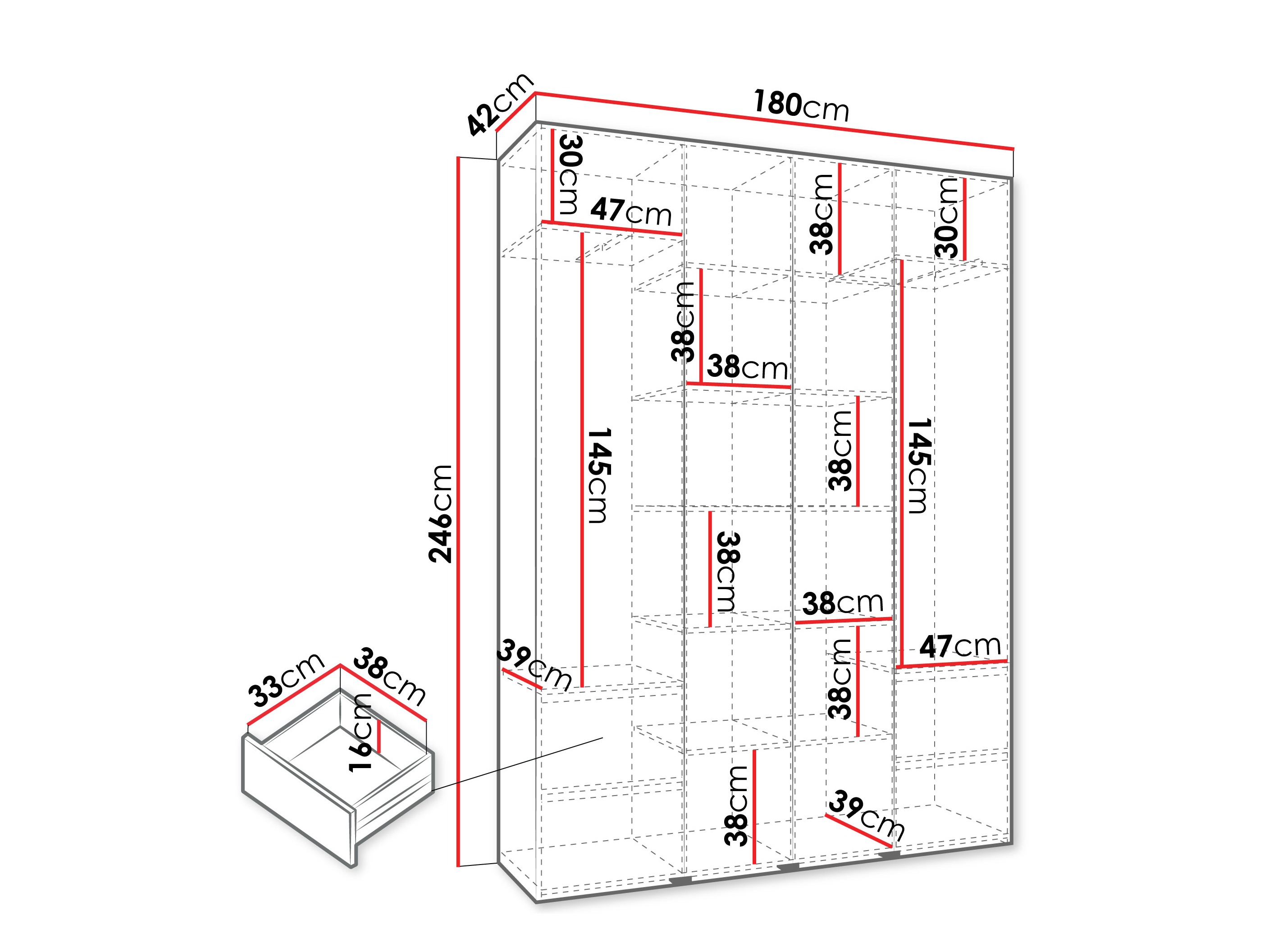 Шкаф Hartford 554 (Белый)