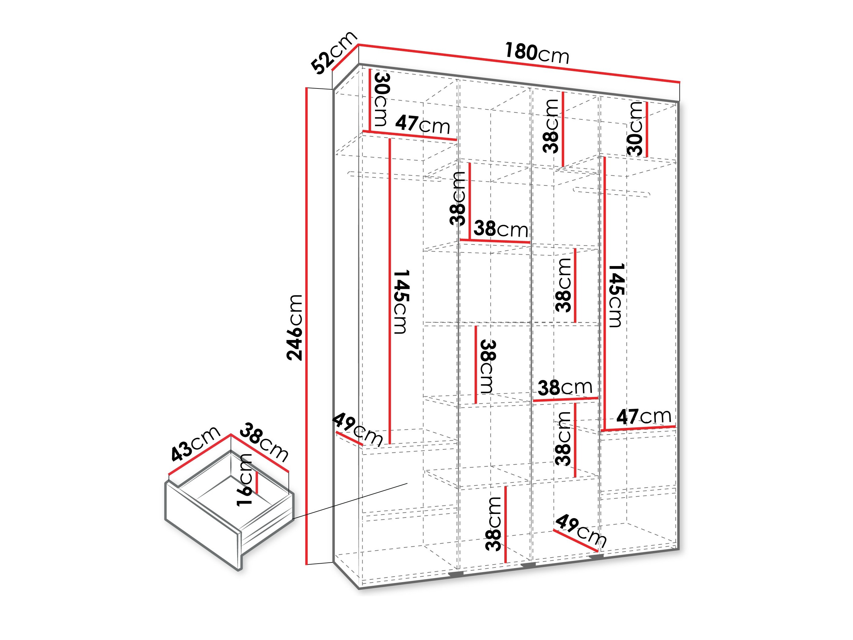 Шкаф Hartford 554 (Белый)