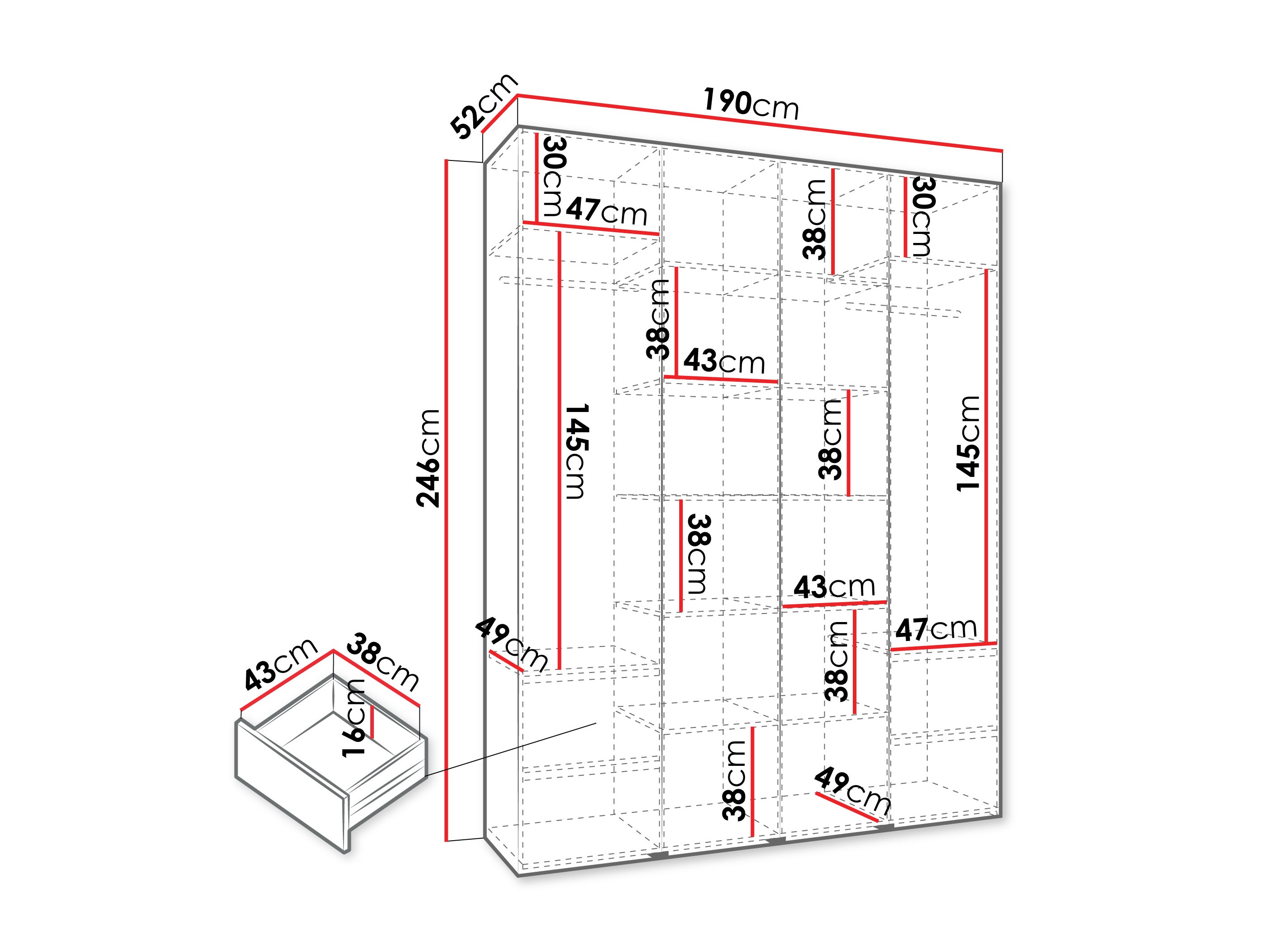 Шкаф Hartford 554 (Белый)
