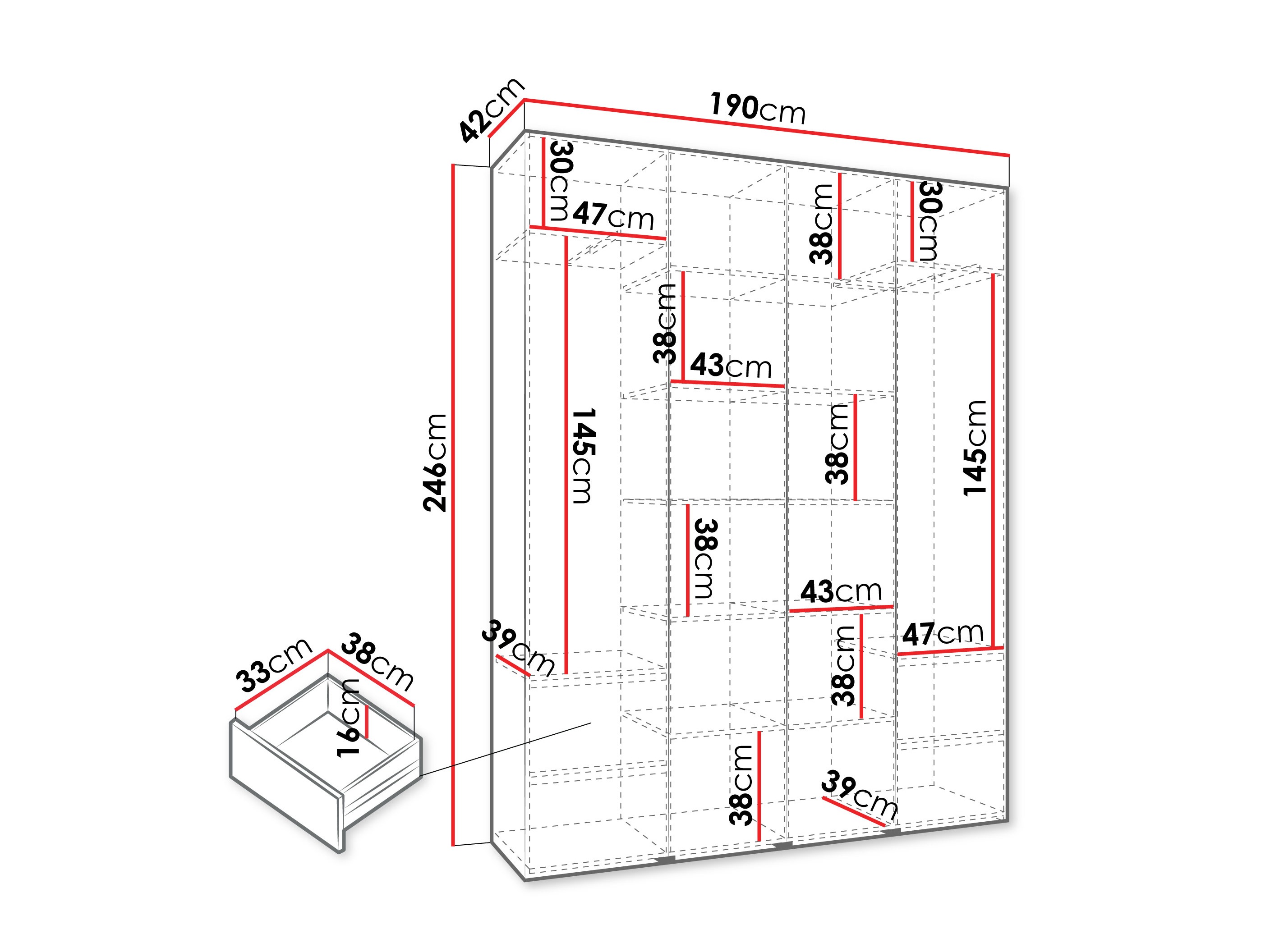 Шкаф Hartford 554 (Белый)
