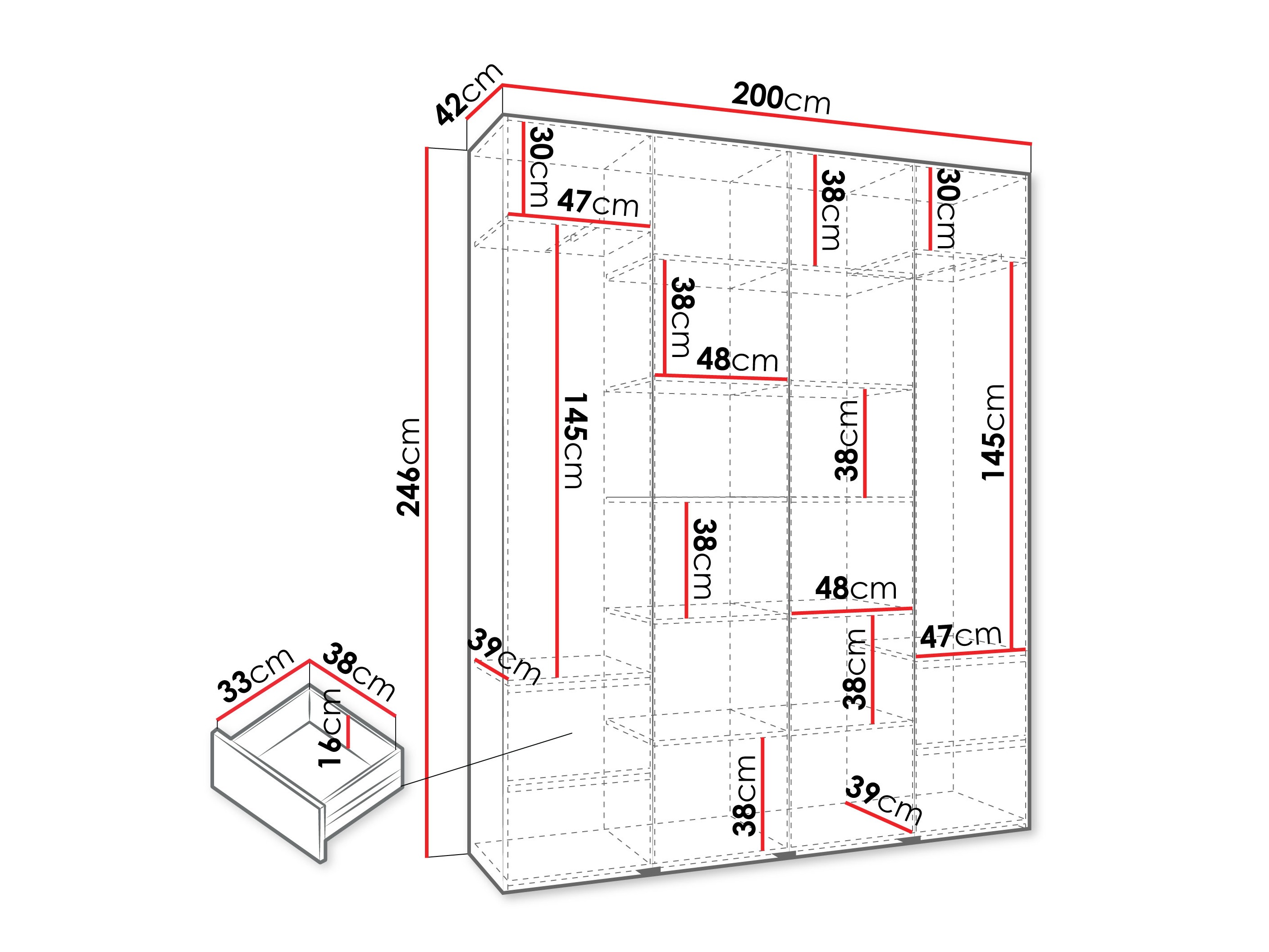 Шкаф Hartford 554 (Белый)
