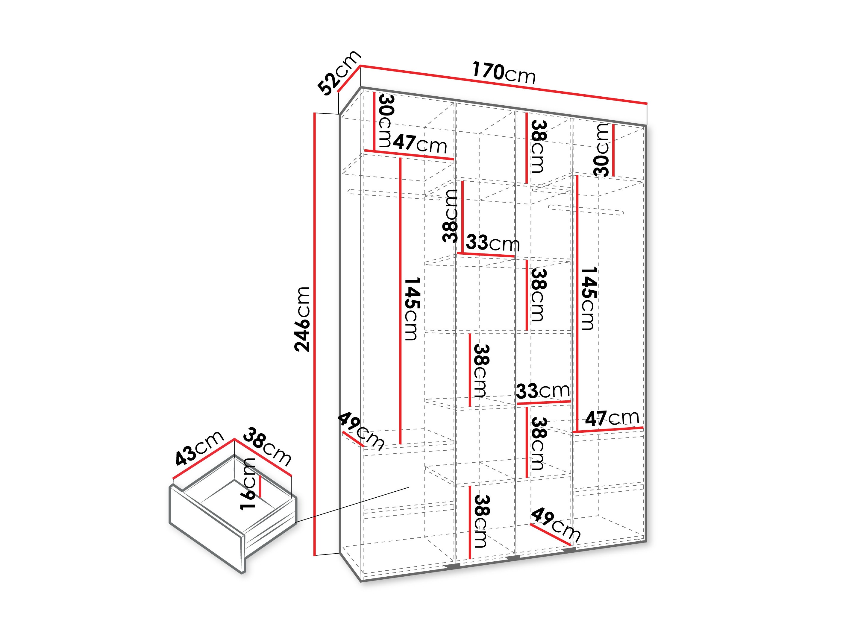Шкаф Hartford 554 (Кашемир)