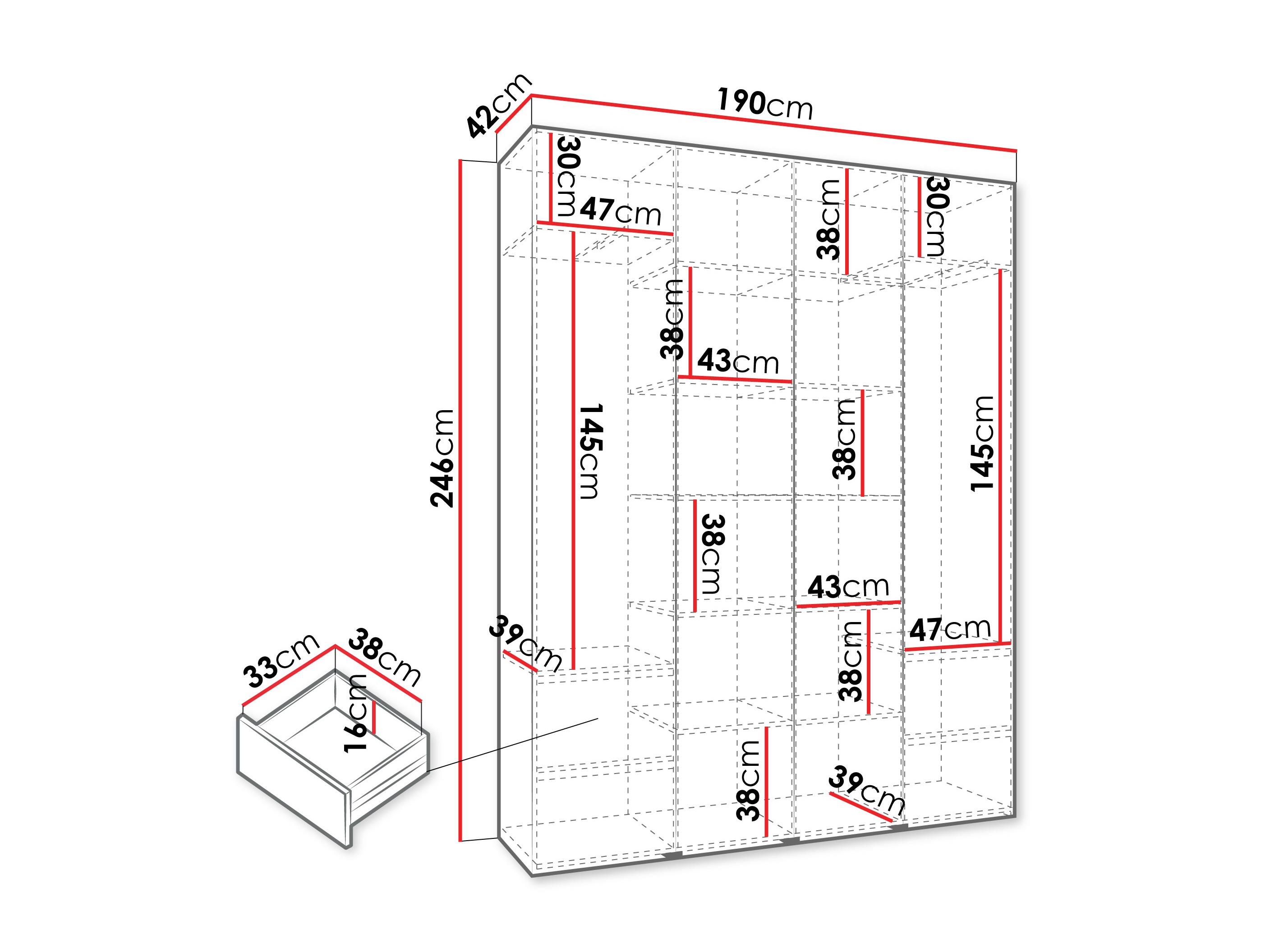 Шкаф Hartford 554 (Кашемир)