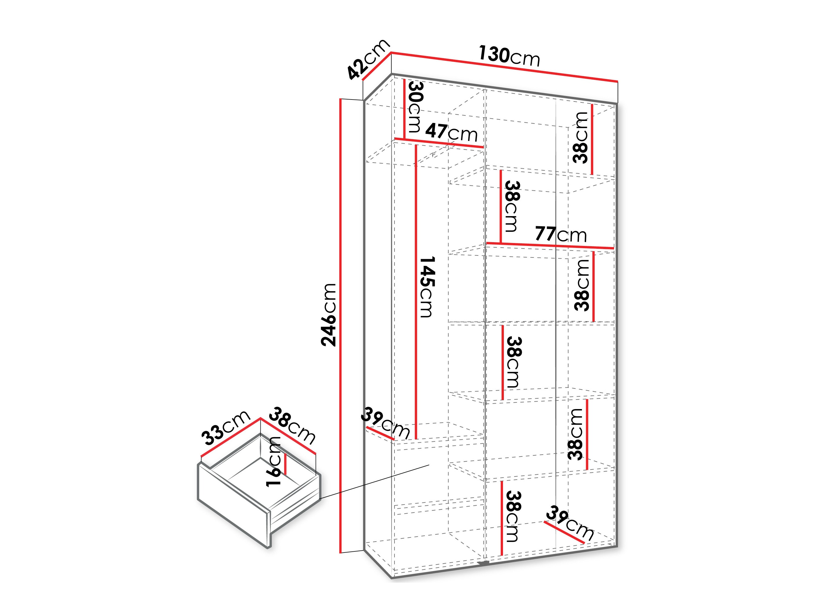 Skapis Hartford 544 (Balts)