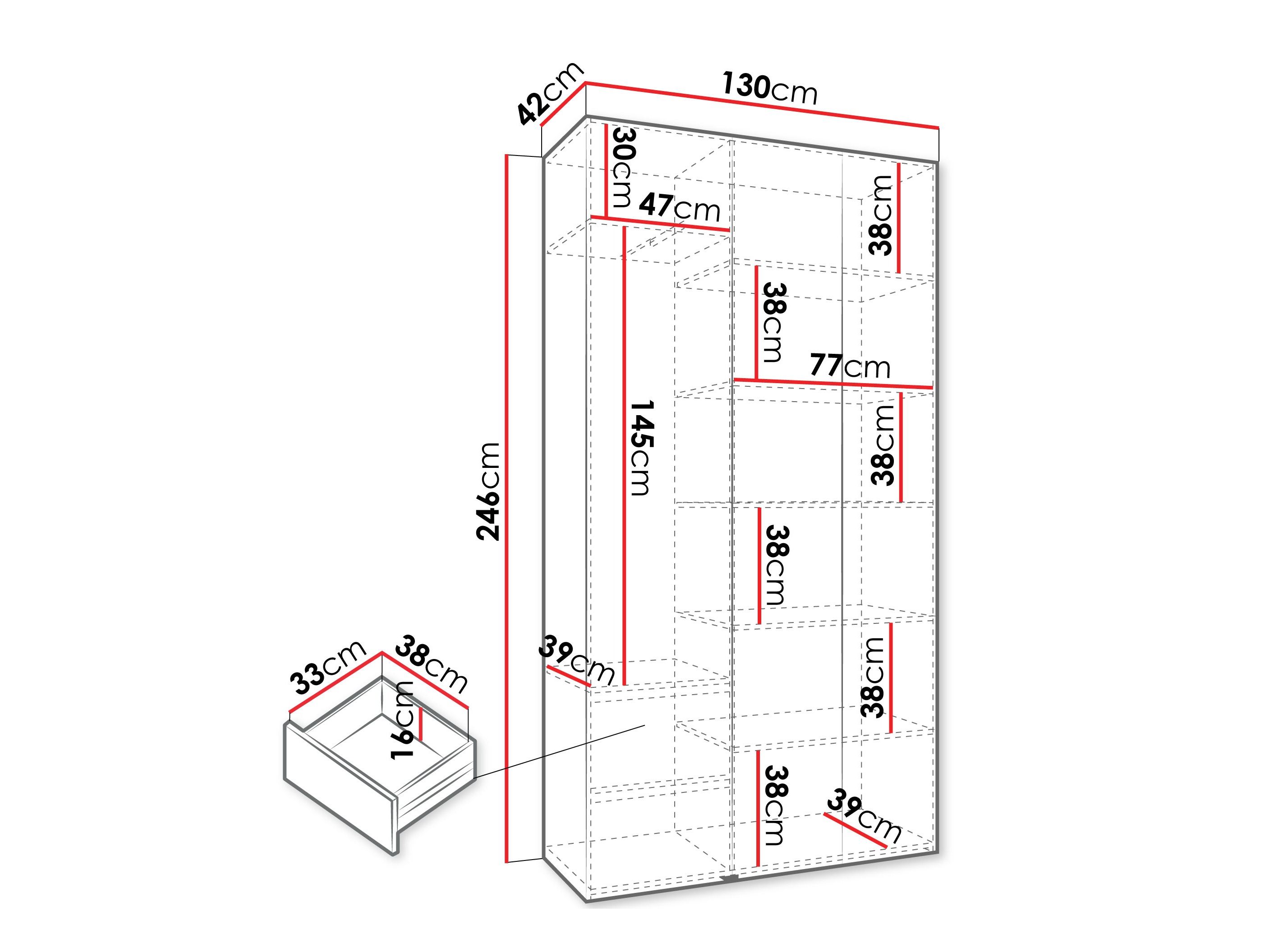 Skapis Hartford 544 (Balts)