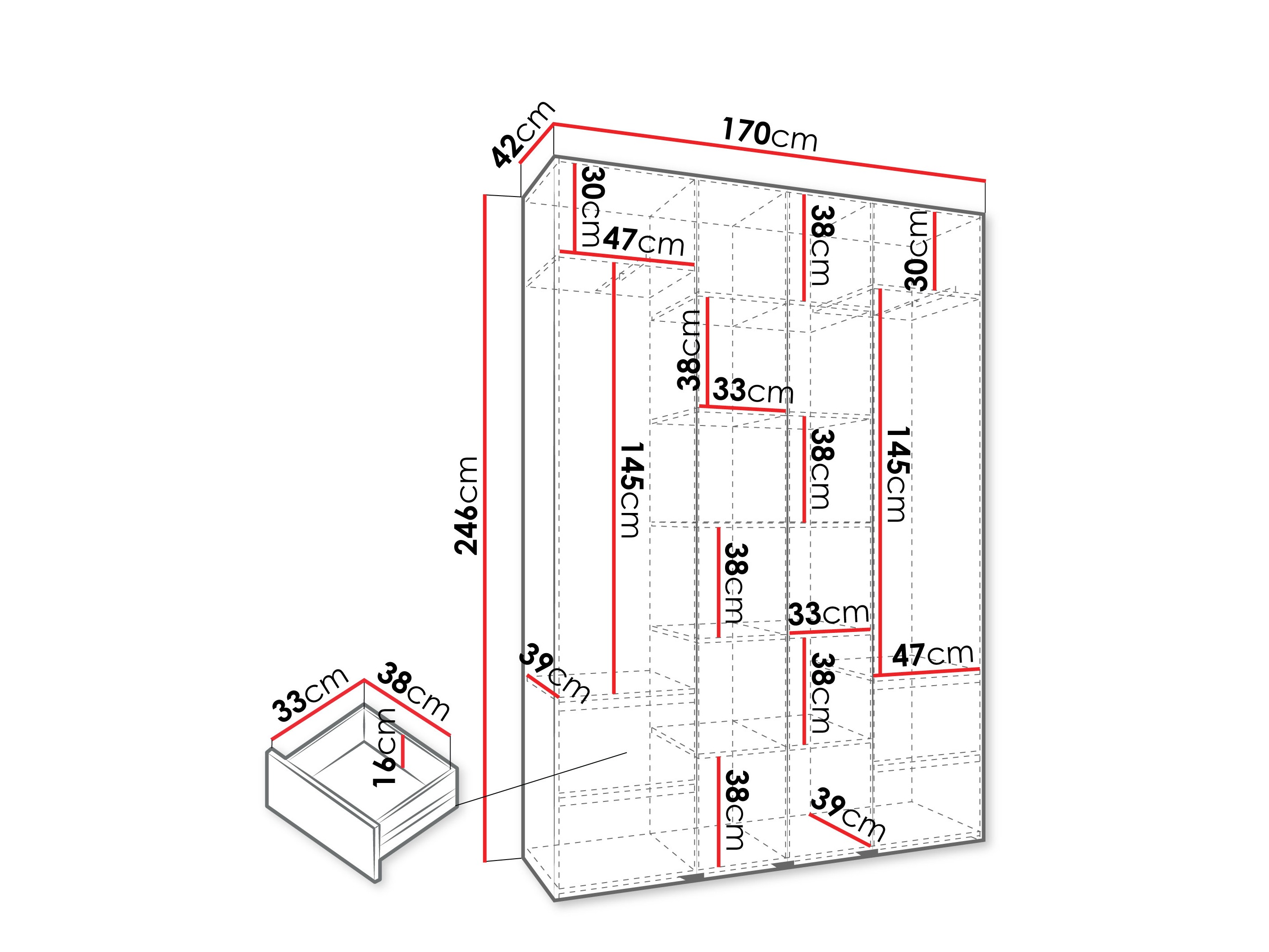 Skapis Hartford 554 (Balts)
