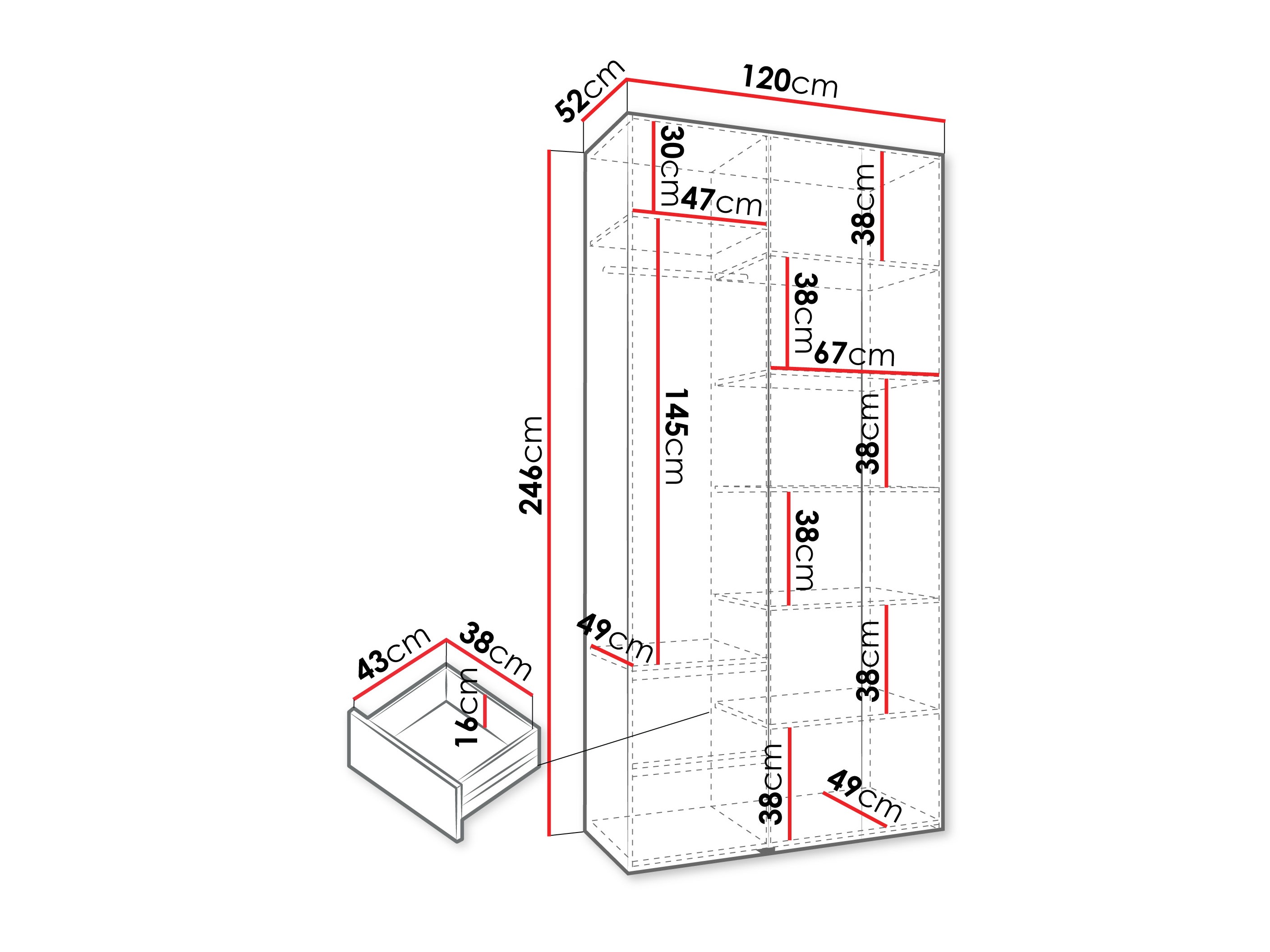 Шкаф Hartford 563 (Белый)