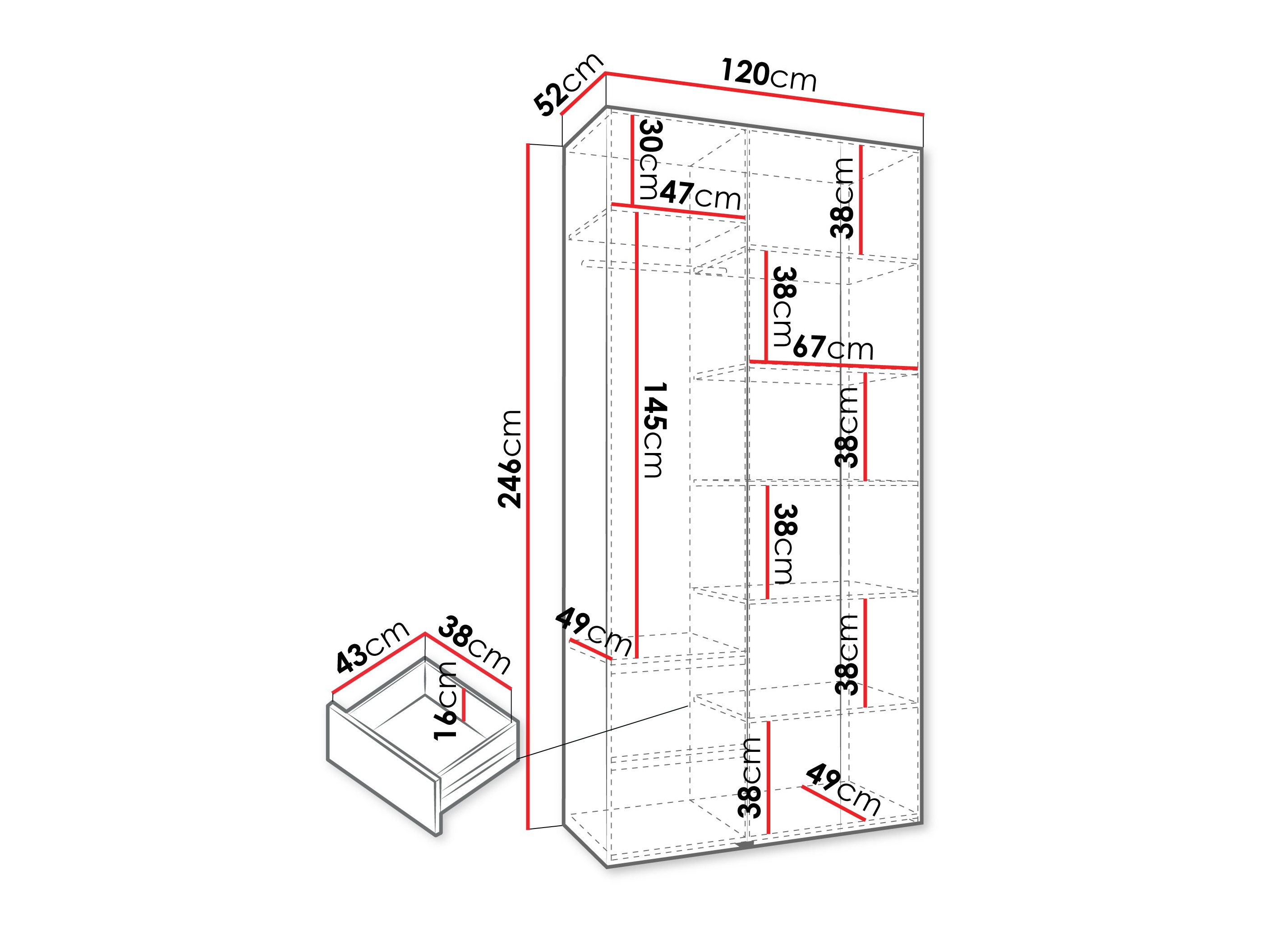 Шкаф Hartford 563 (Белый)