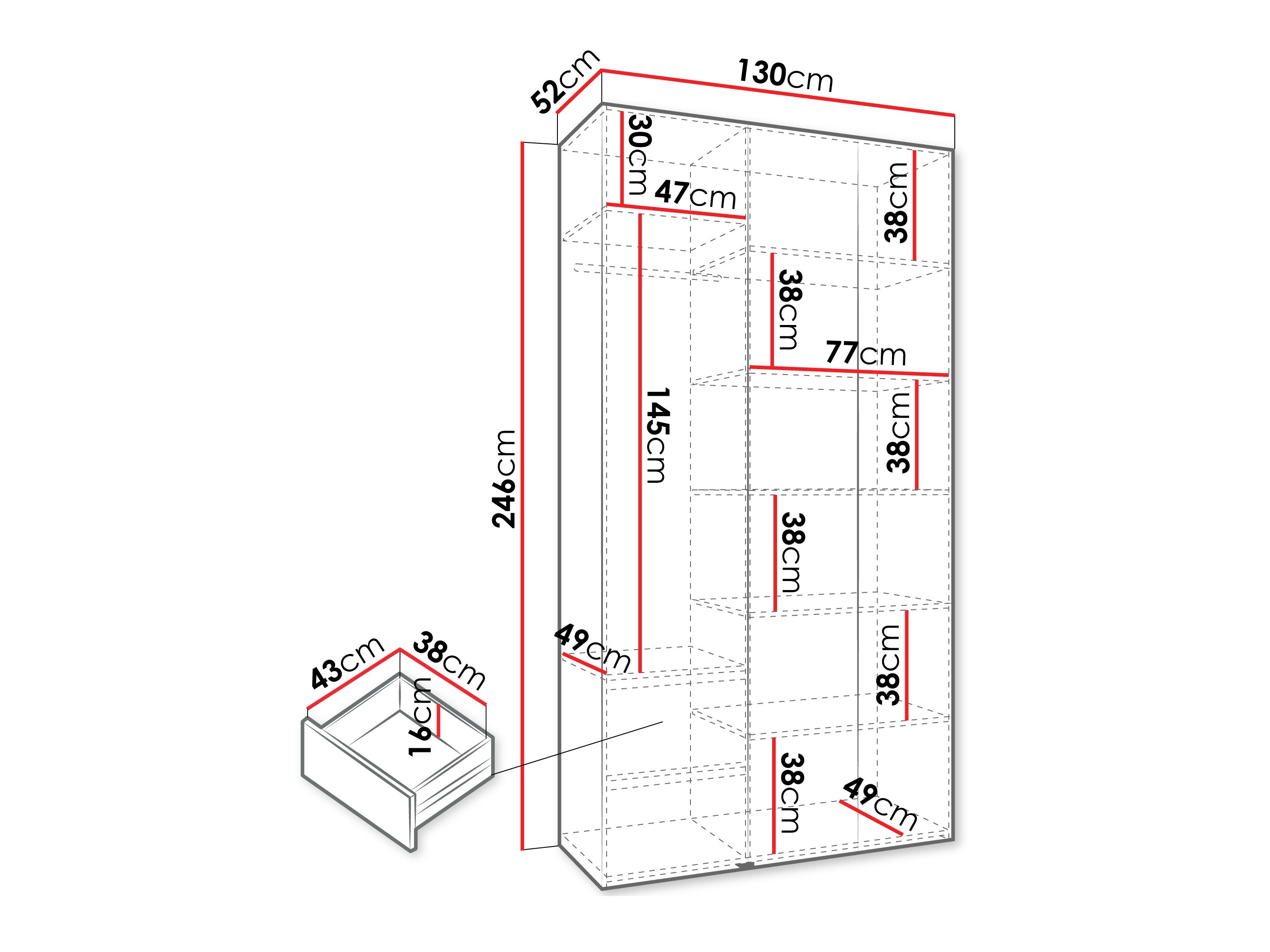 Шкаф Hartford 563 (Белый)