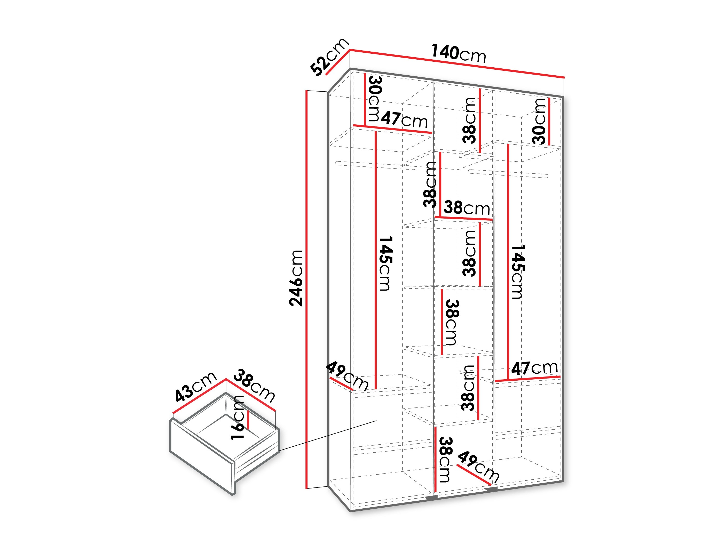 Шкаф Hartford 563 (Белый)