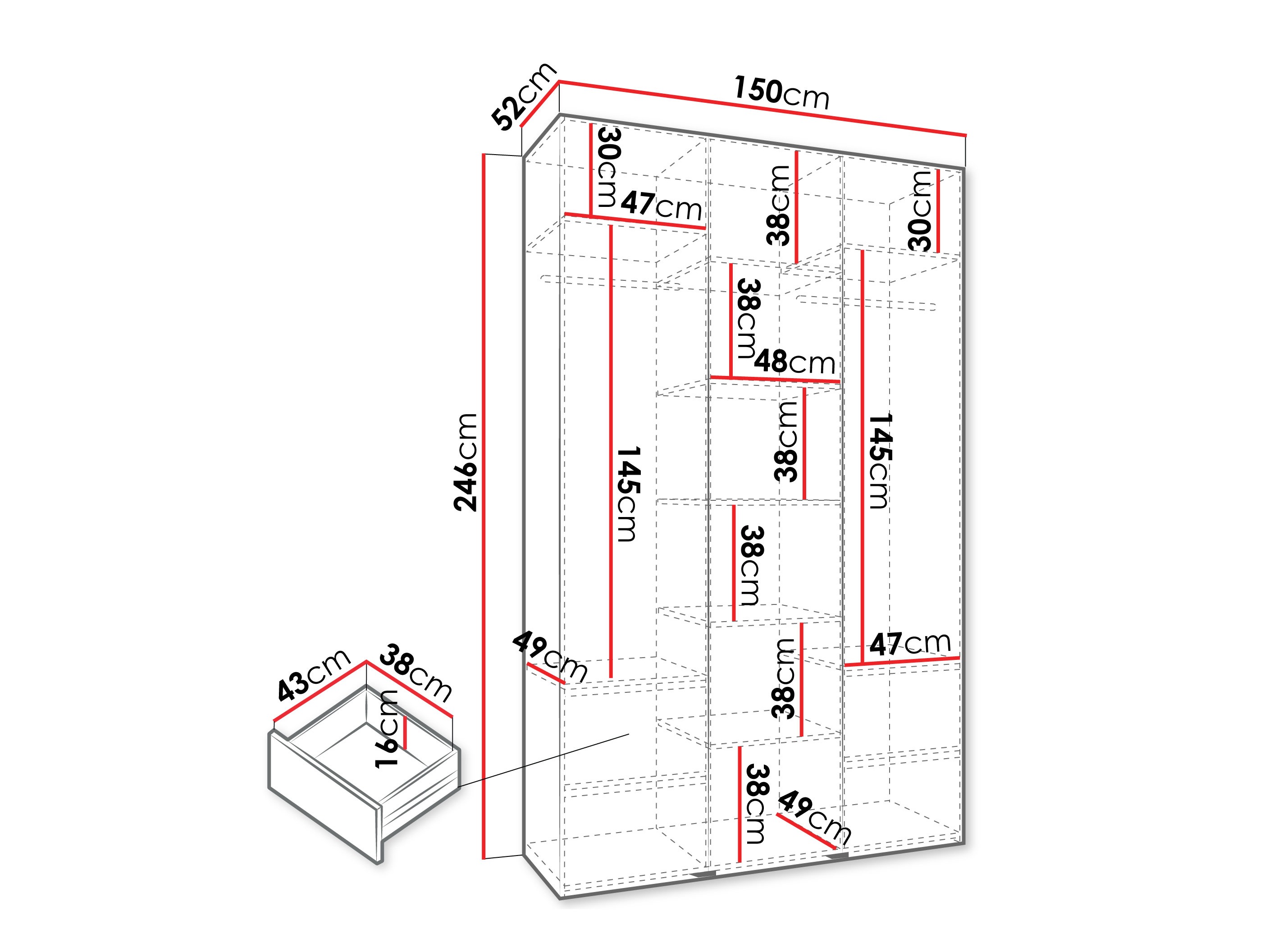 Шкаф Hartford 563 (Белый)