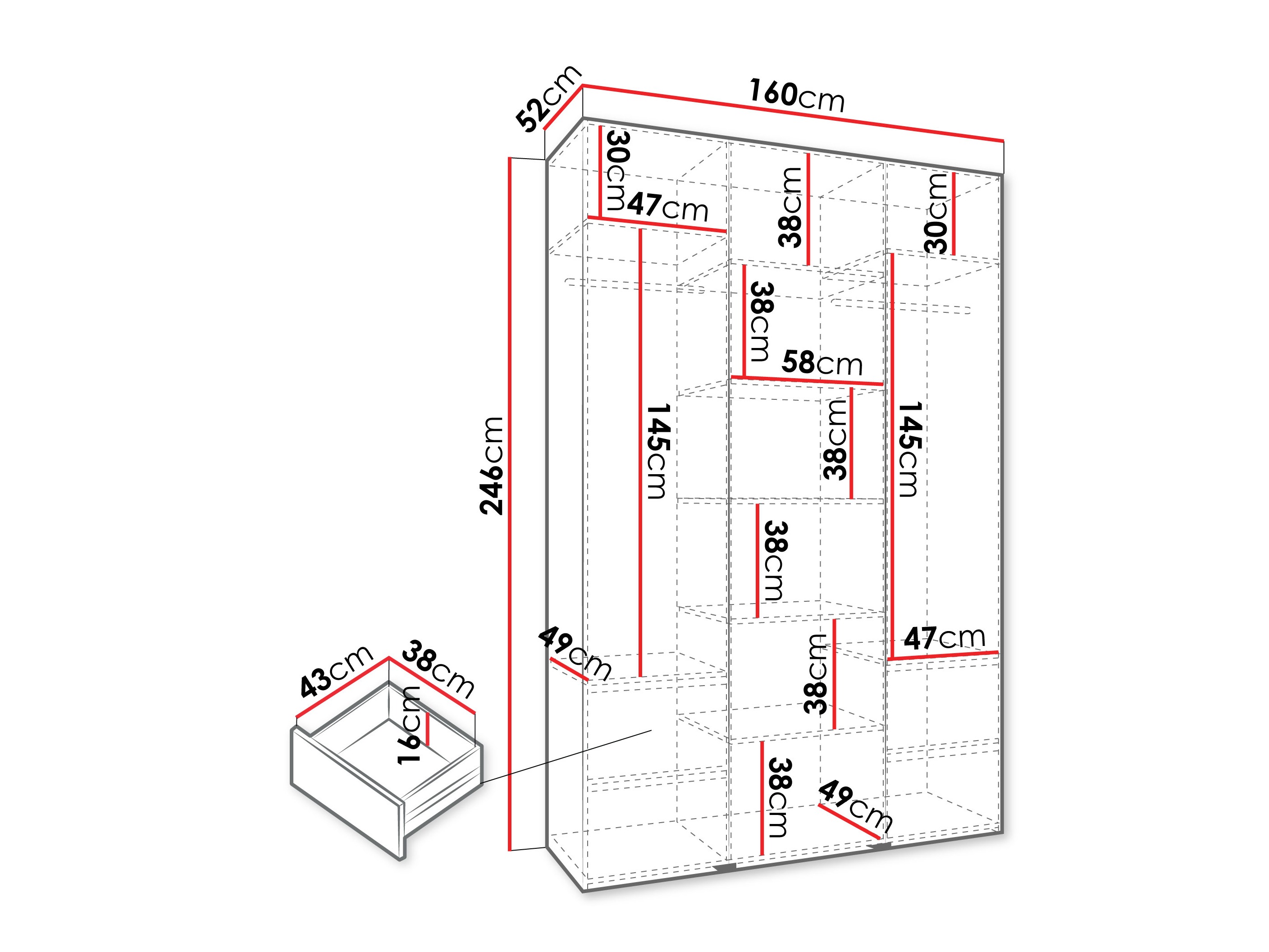 Шкаф Hartford 563 (Белый)