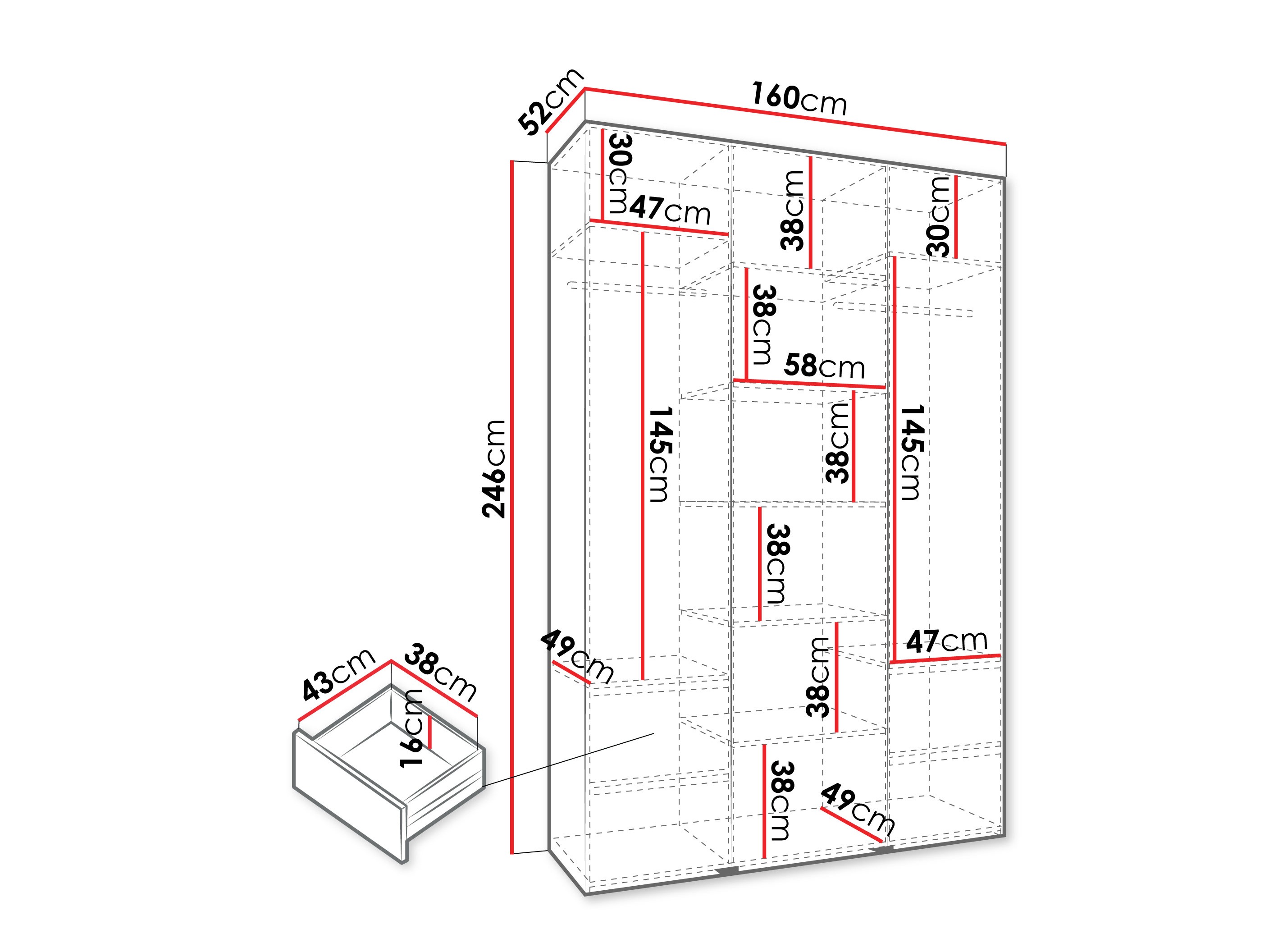 Шкаф Hartford 563 (Кашемир)