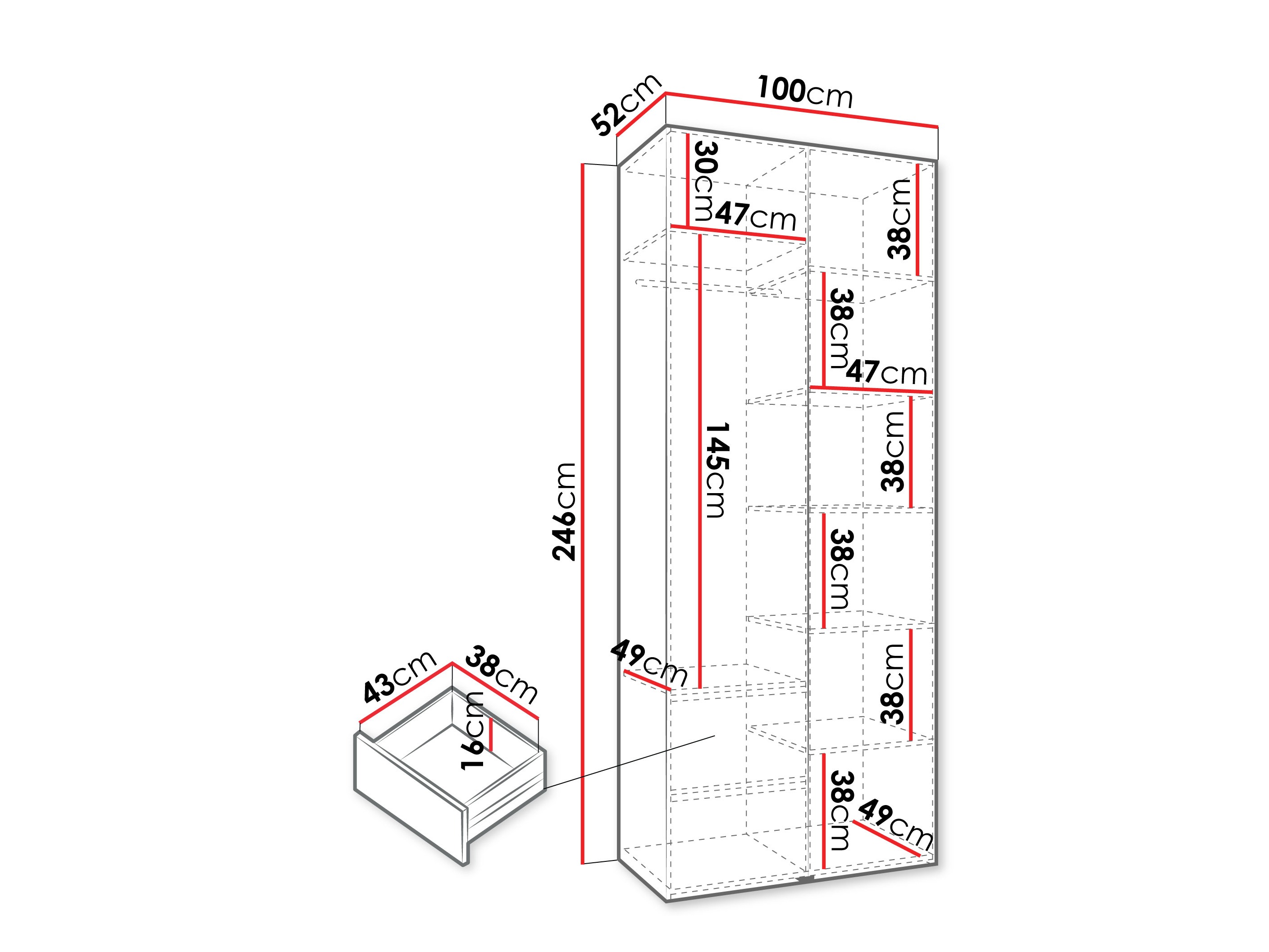 Skapis Hartford 562 (Balts)