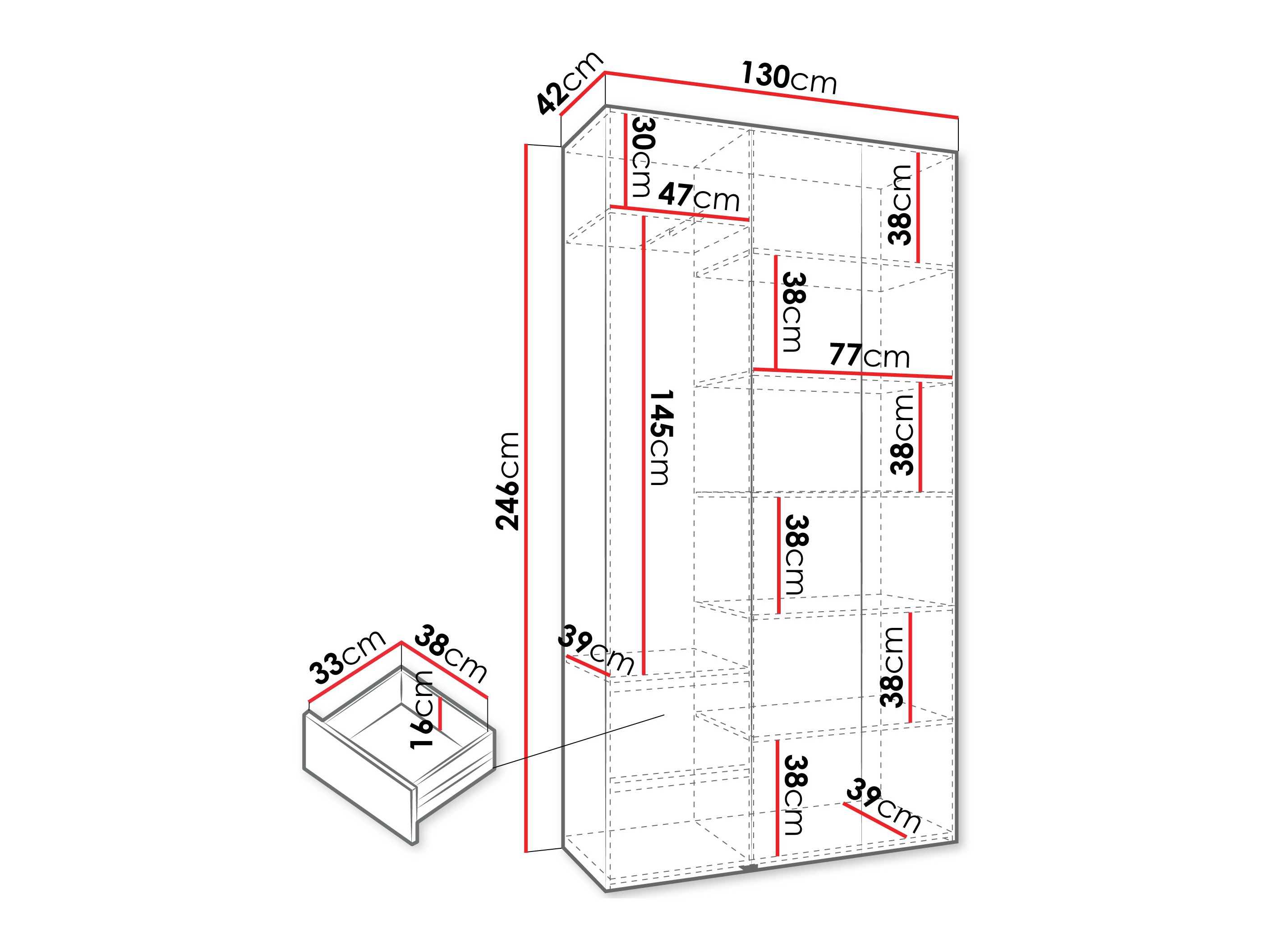 Skapis Hartford 563 (Balts)