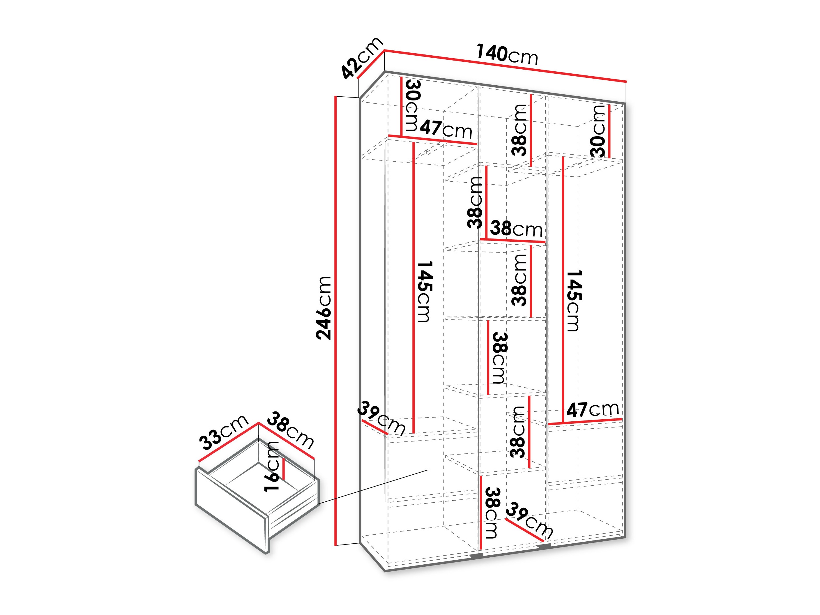 Skapis Hartford 563 (Balts)