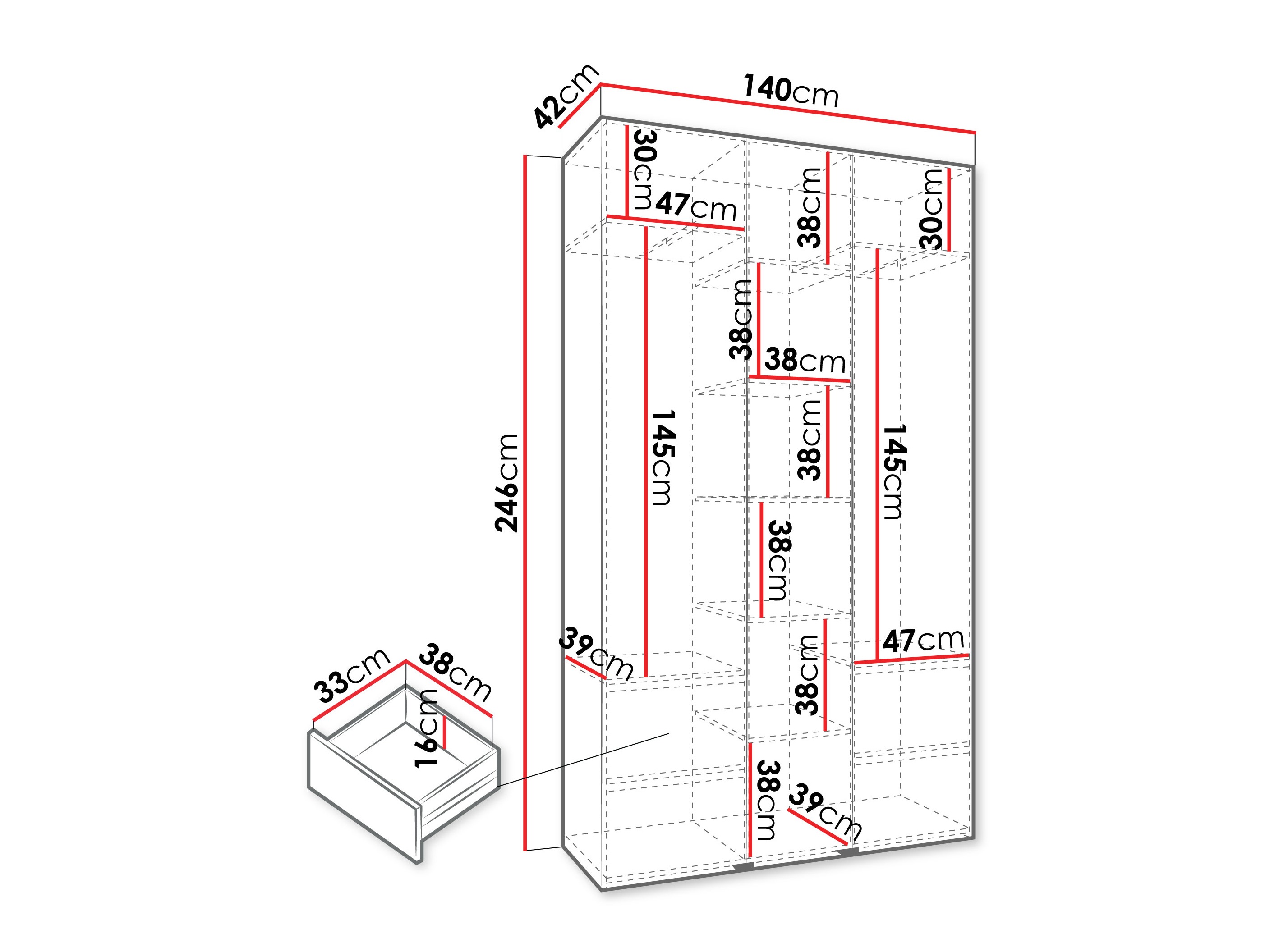Skapis Hartford 563 (Balts)