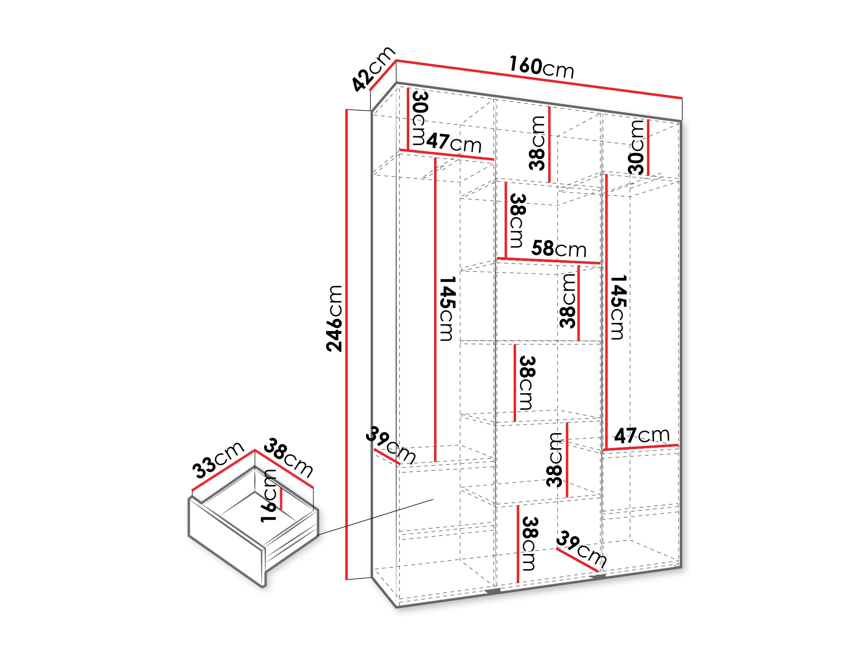 Skapis Hartford 563 (Balts)
