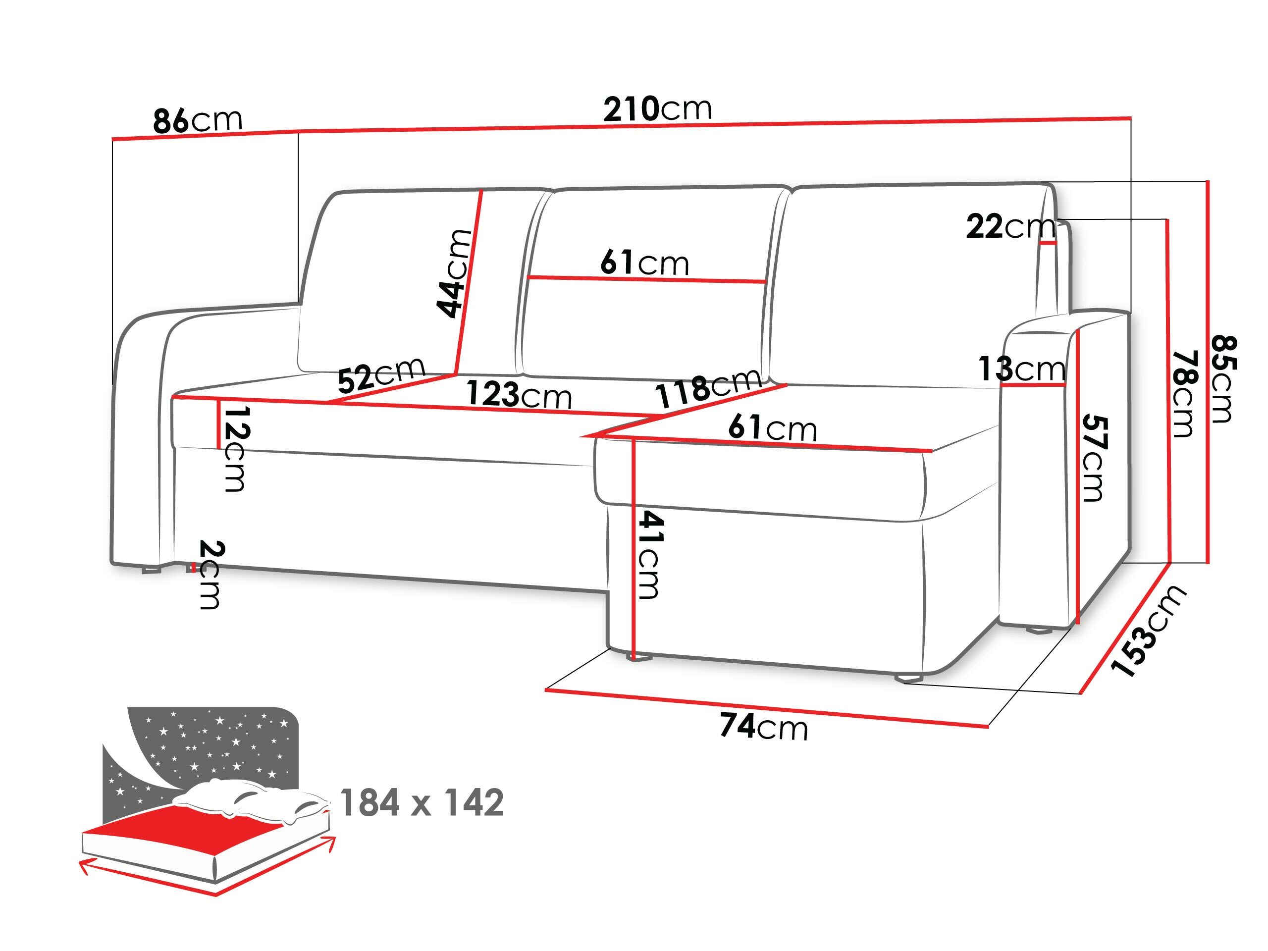 Stūra dīvāns Rome 106 (Lux 25)