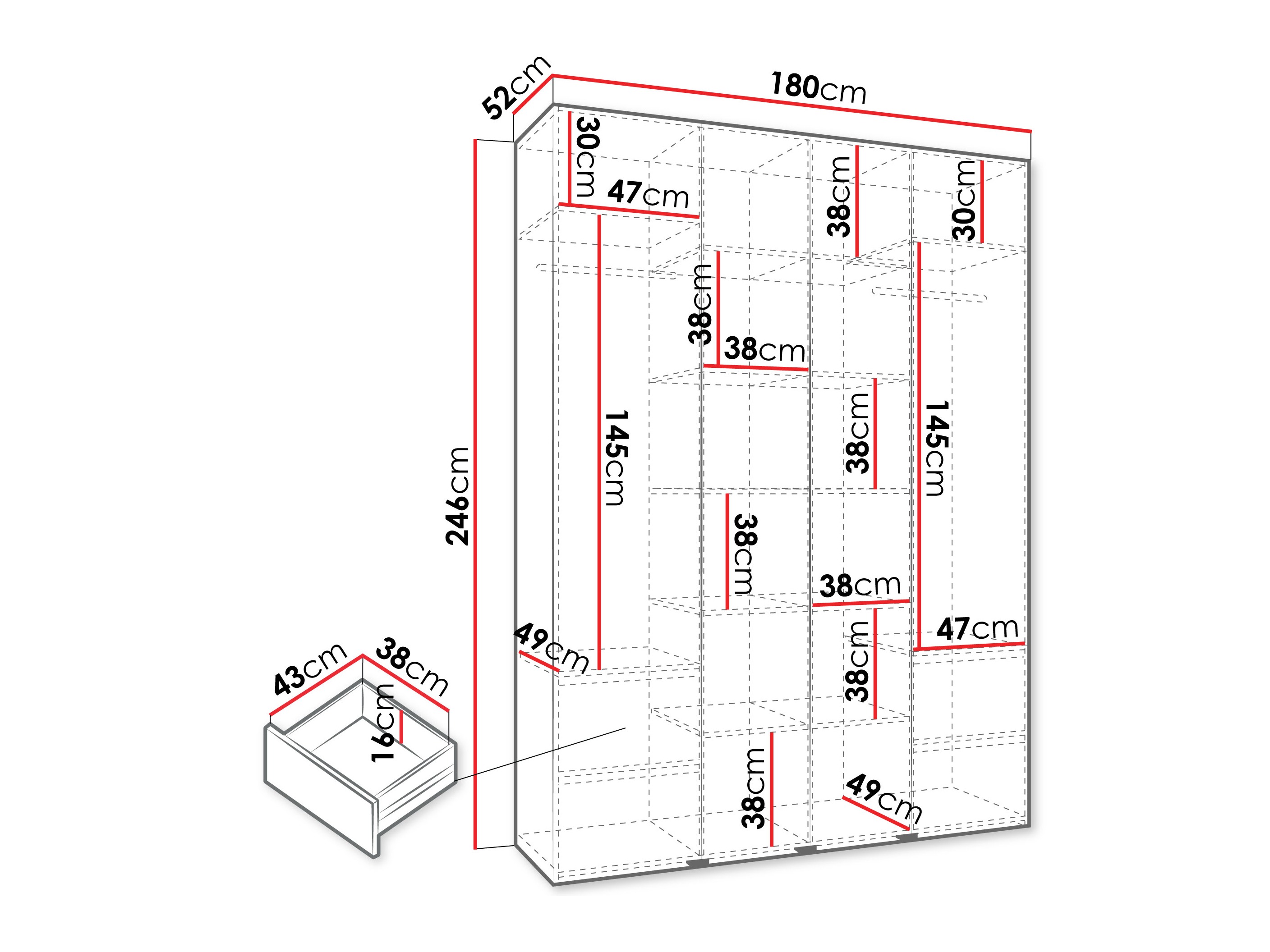 Шкаф Hartford 564 (Белый)