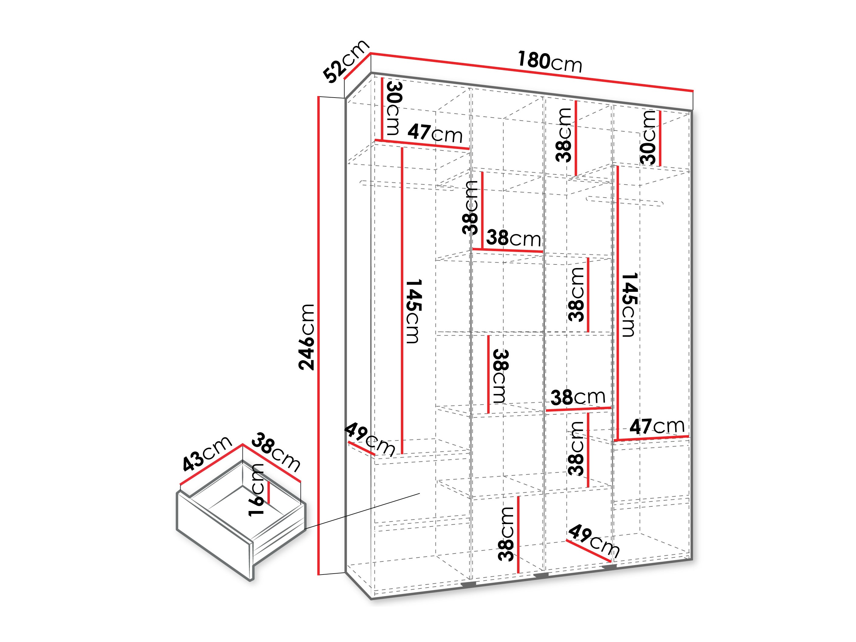 Шкаф Hartford 564 (Белый)