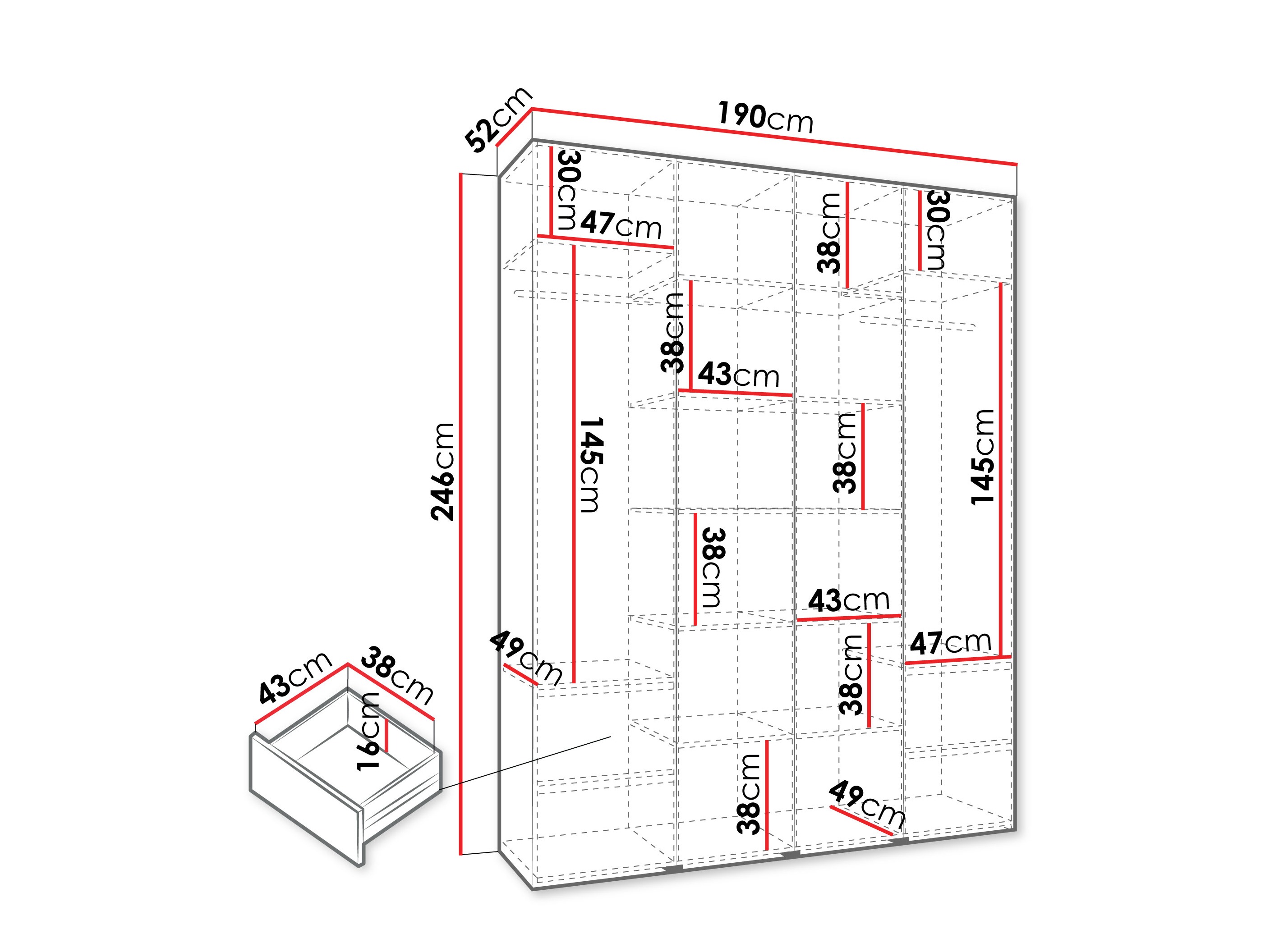 Шкаф Hartford 564 (Белый)