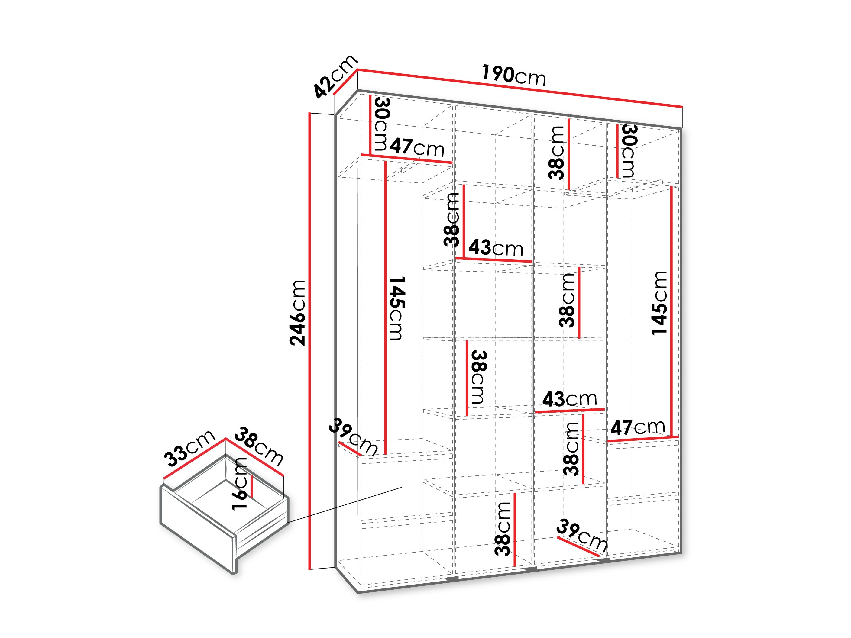 Шкаф Hartford 564 (Кашемир)