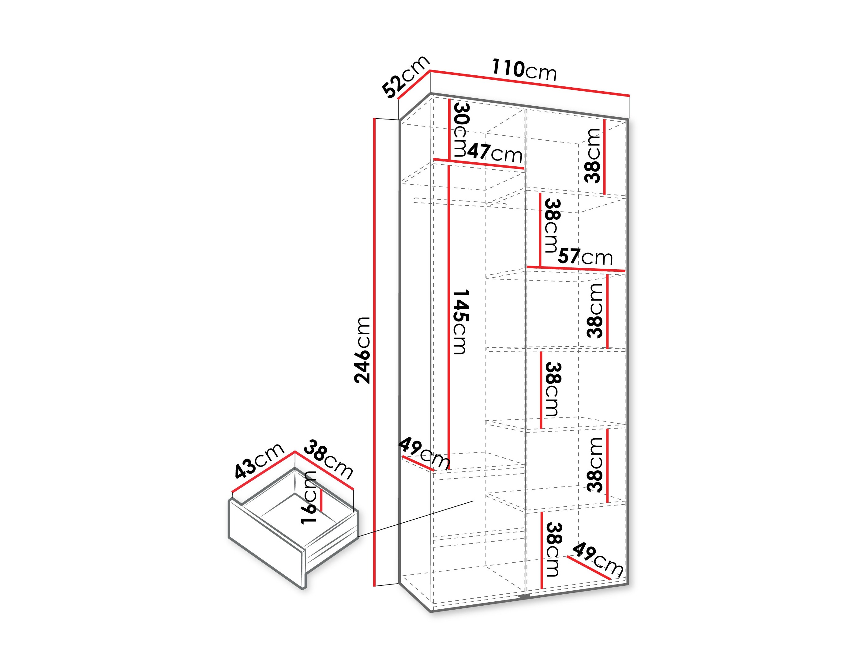 Шкаф Hartford 569 (Белый)