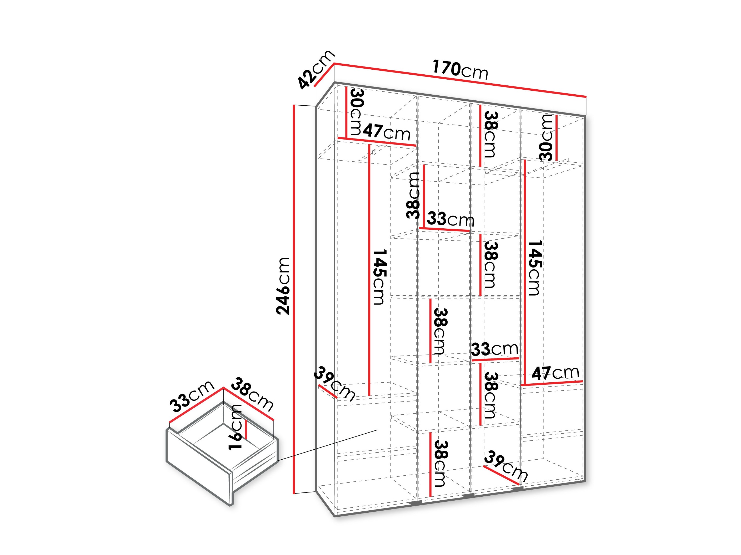 Шкаф Hartford 570 (Белый)