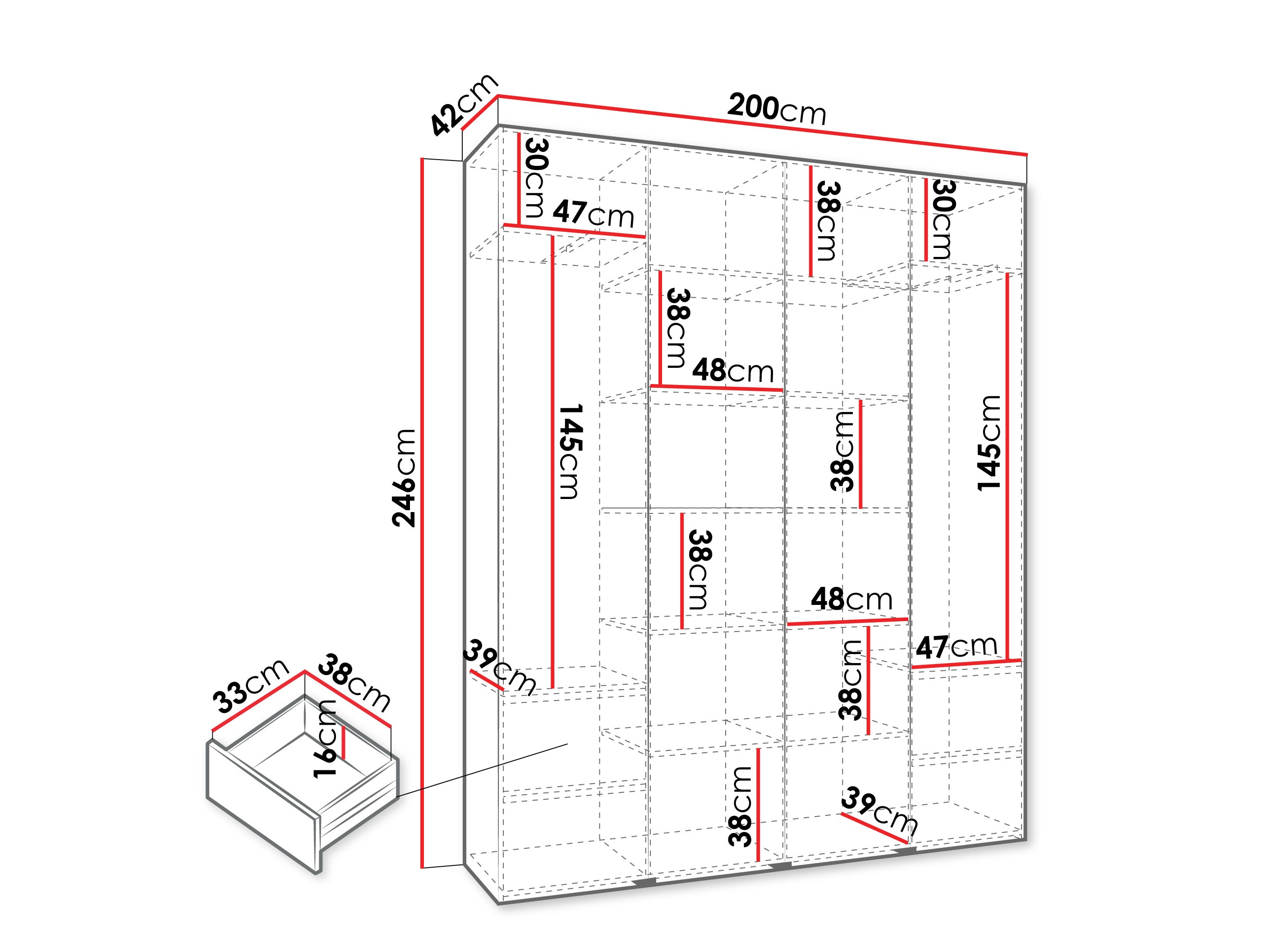 Skapis Hartford 564 (Balts)