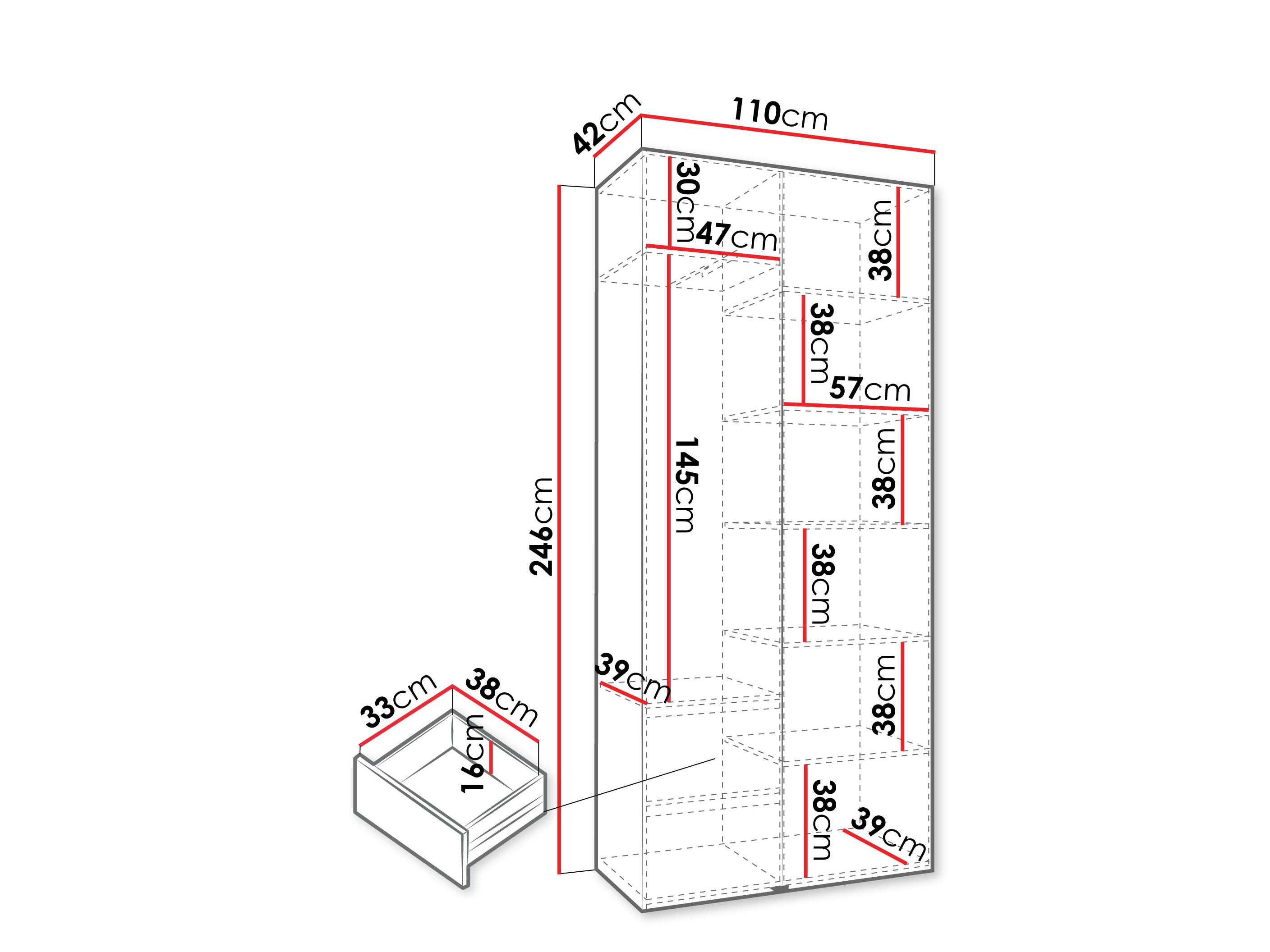 Skapis Hartford 569 (Balts)