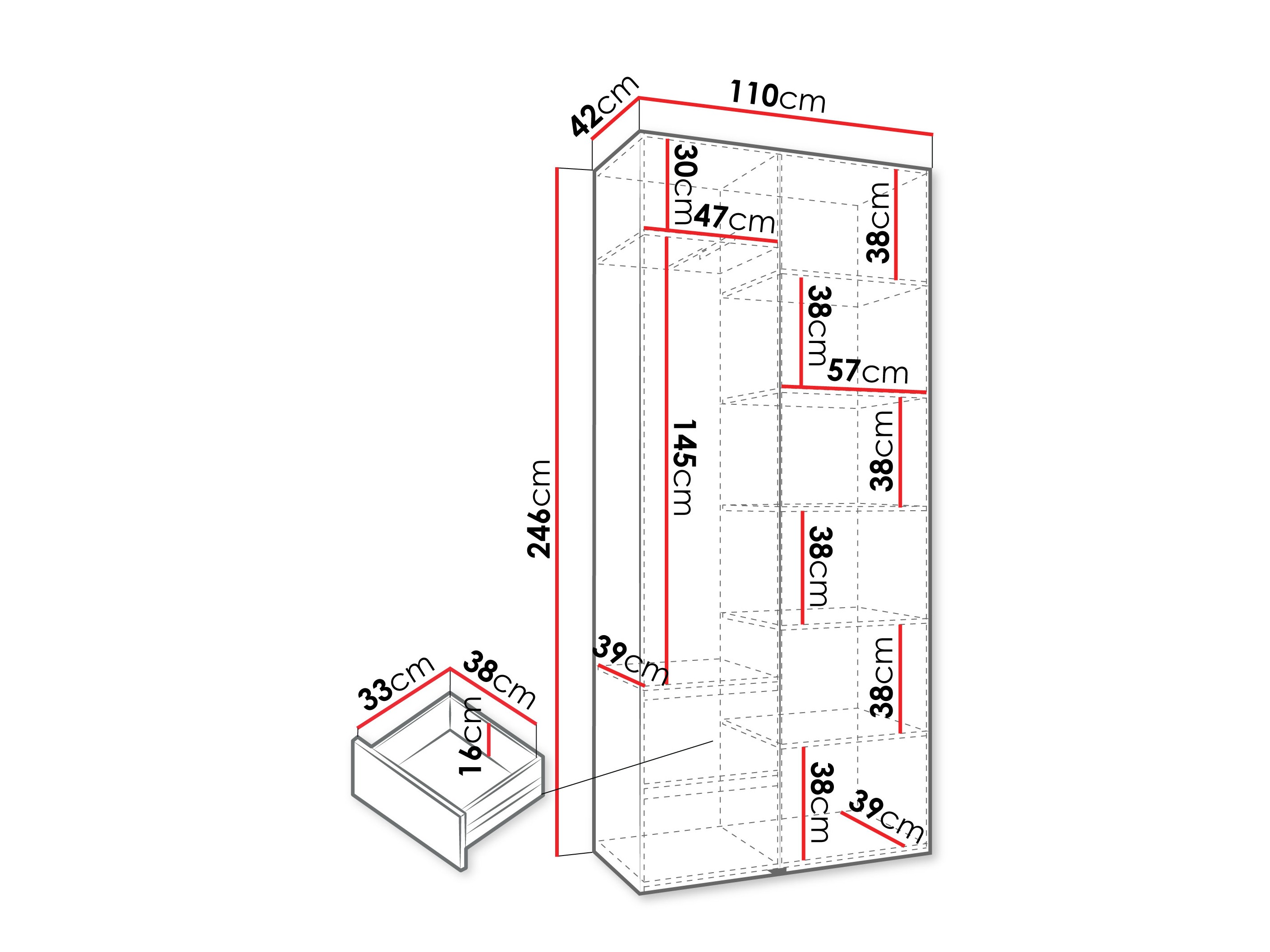 Skapis Hartford 569 (Balts)