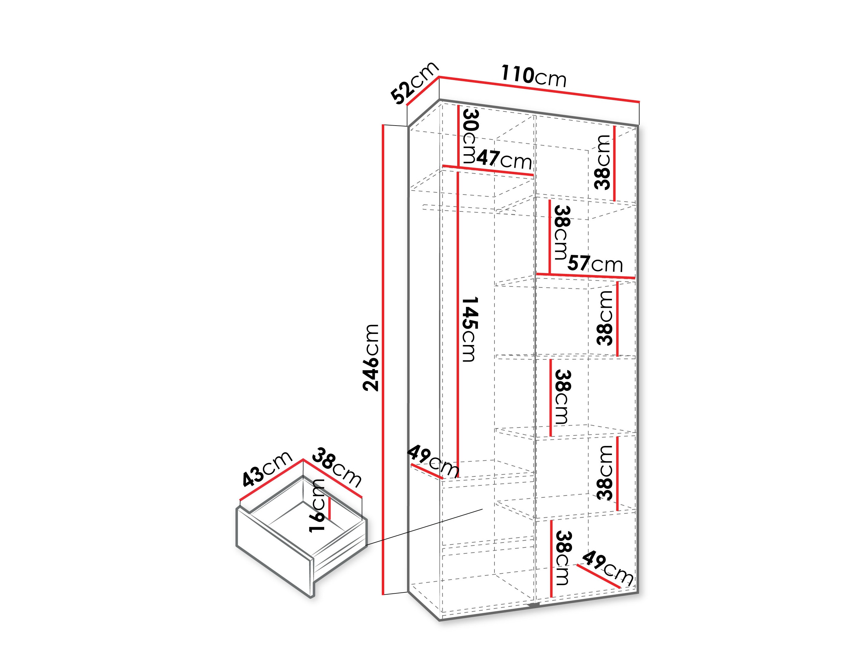 Skapis Hartford 569 (Balts)