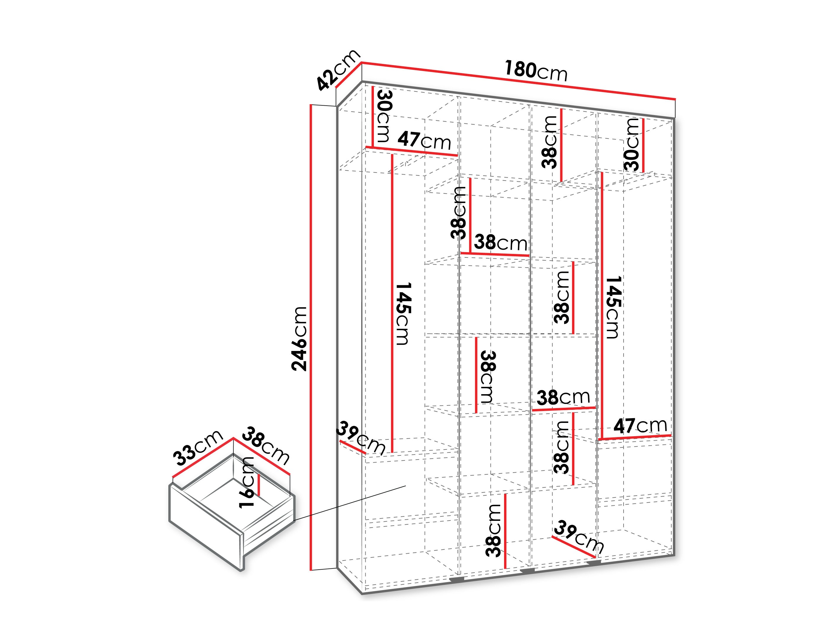 Skapis Hartford 570 (Balts)